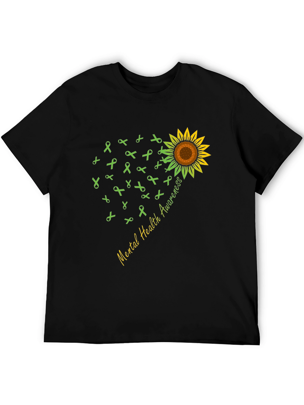 Mental Health Awareness Sunflower Ribbon T-Shirt