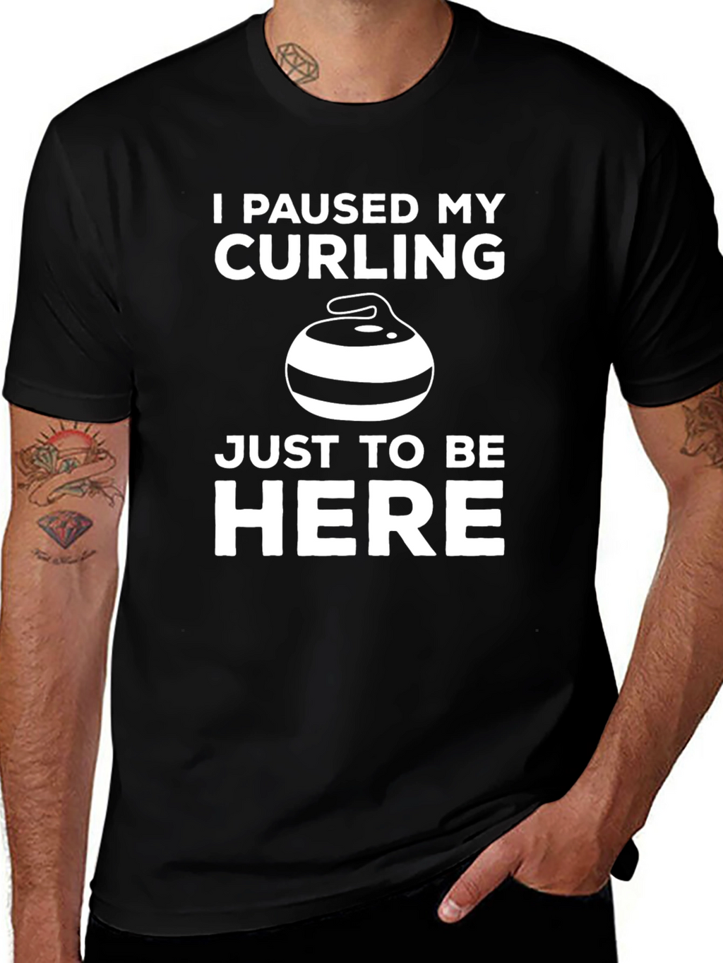 Curling Fan T-Shirt - I Paused My Curling