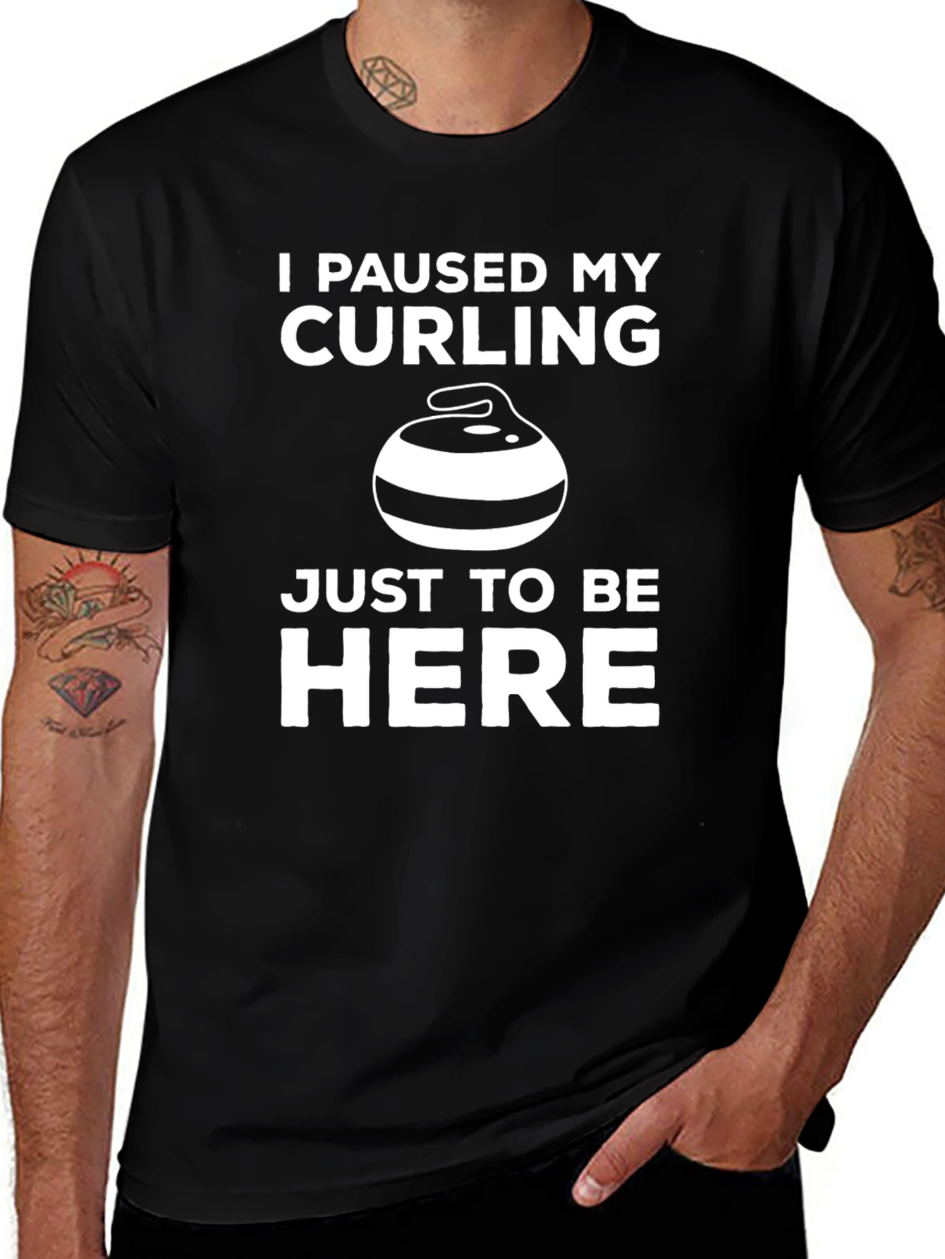 Curling Fan T-Shirt - I Paused My Curling