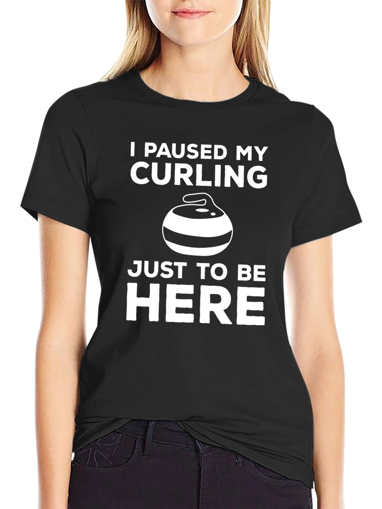 Curling Fan T-Shirt - I Paused My Curling