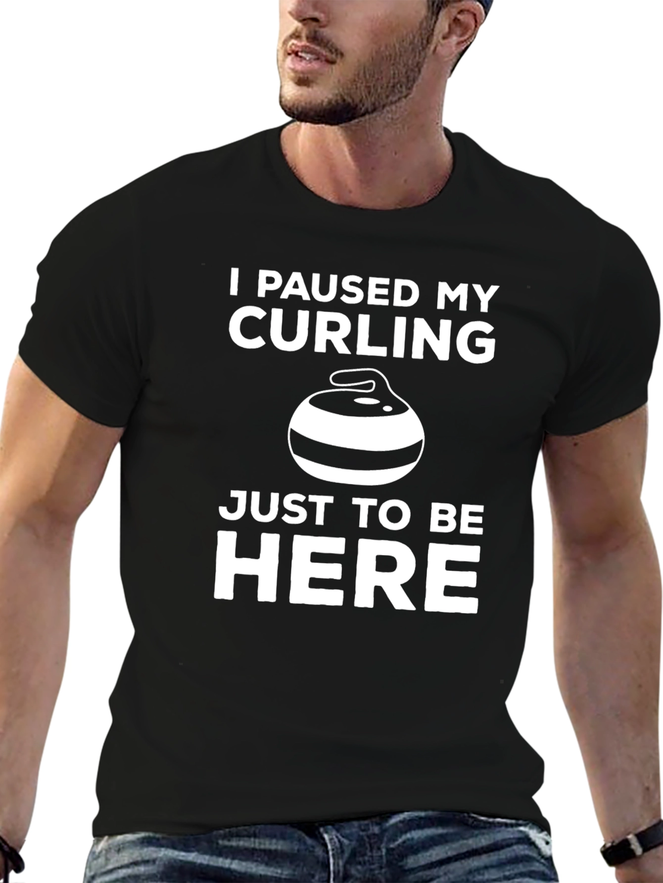 Curling Fan T-Shirt - I Paused My Curling
