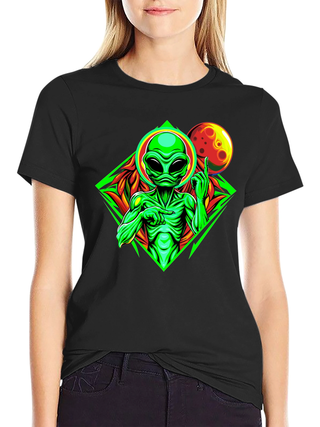 Alien Graphic Print T-Shirt