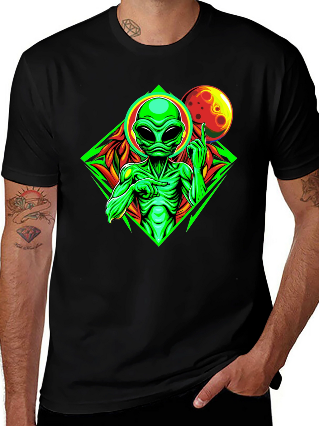 Alien Graphic Print T-Shirt