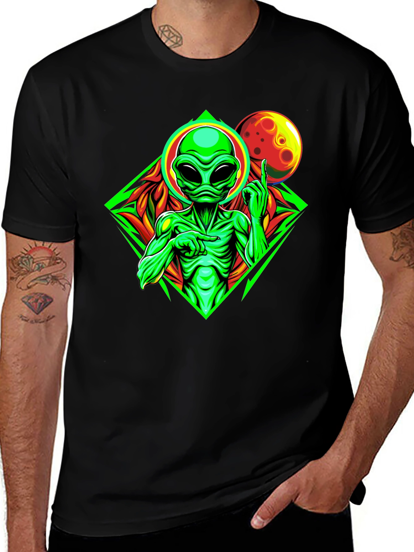 Alien Graphic Print T-Shirt