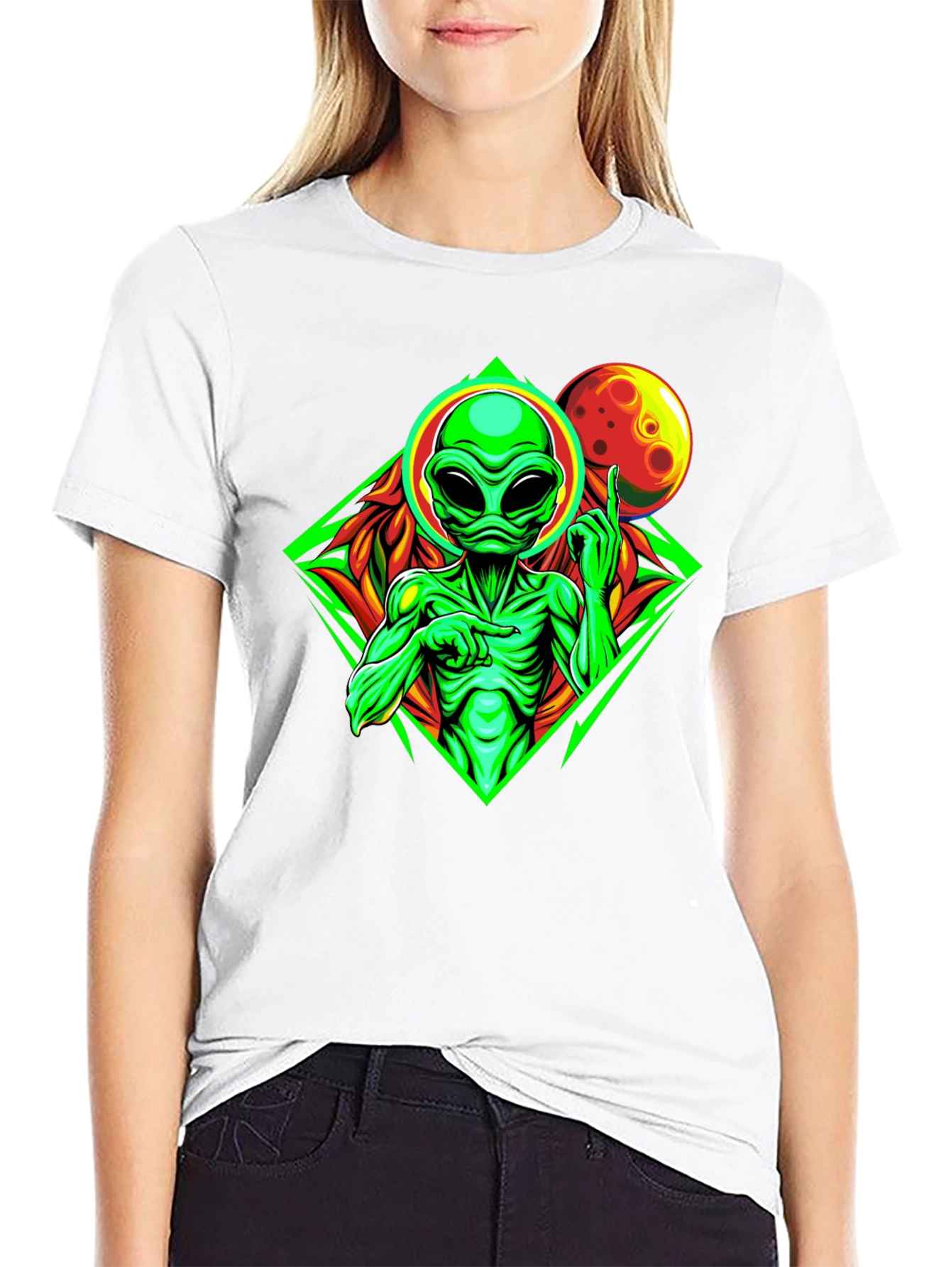 Alien Graphic Print T-Shirt