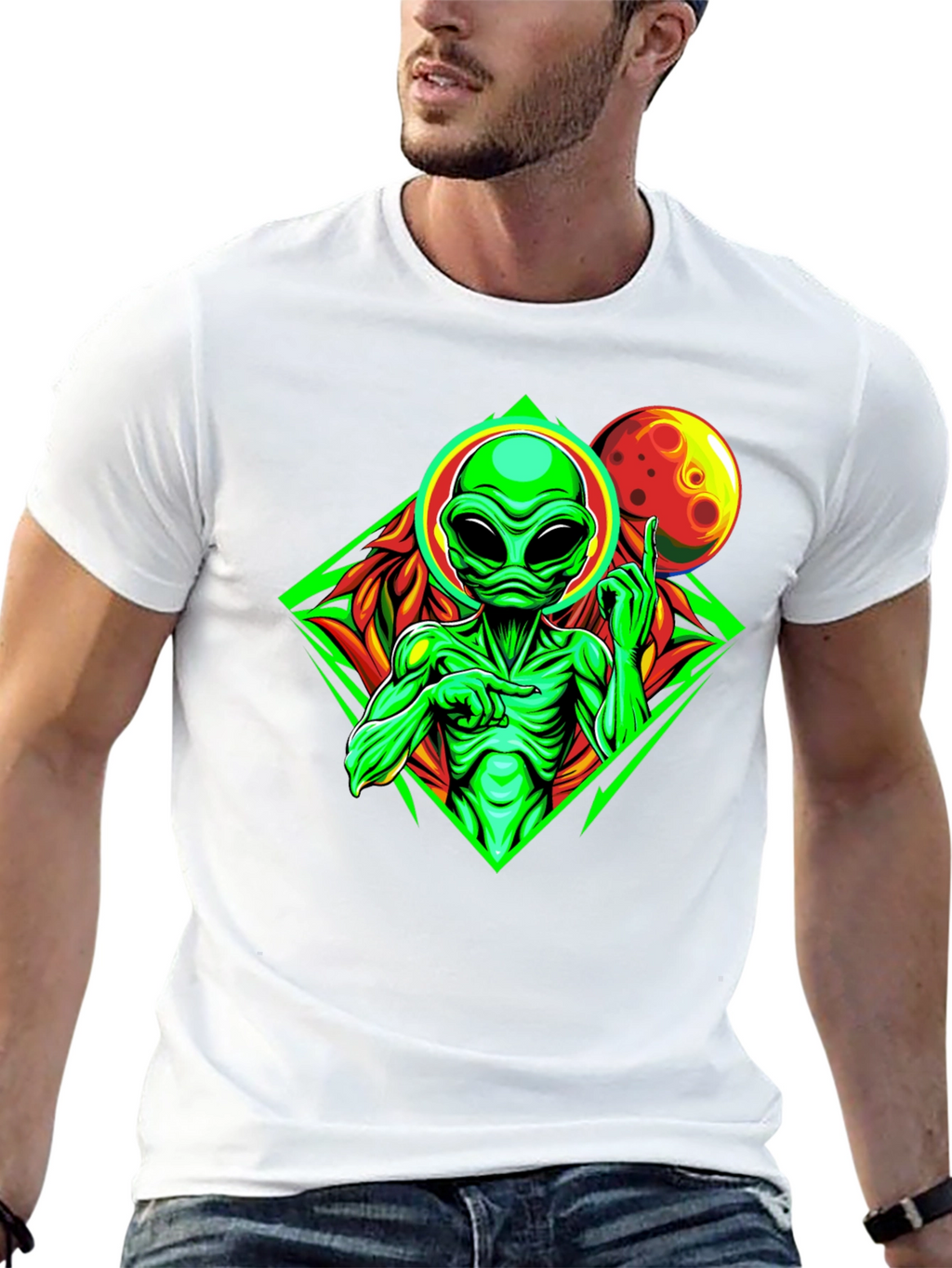 Alien Graphic Print T-Shirt