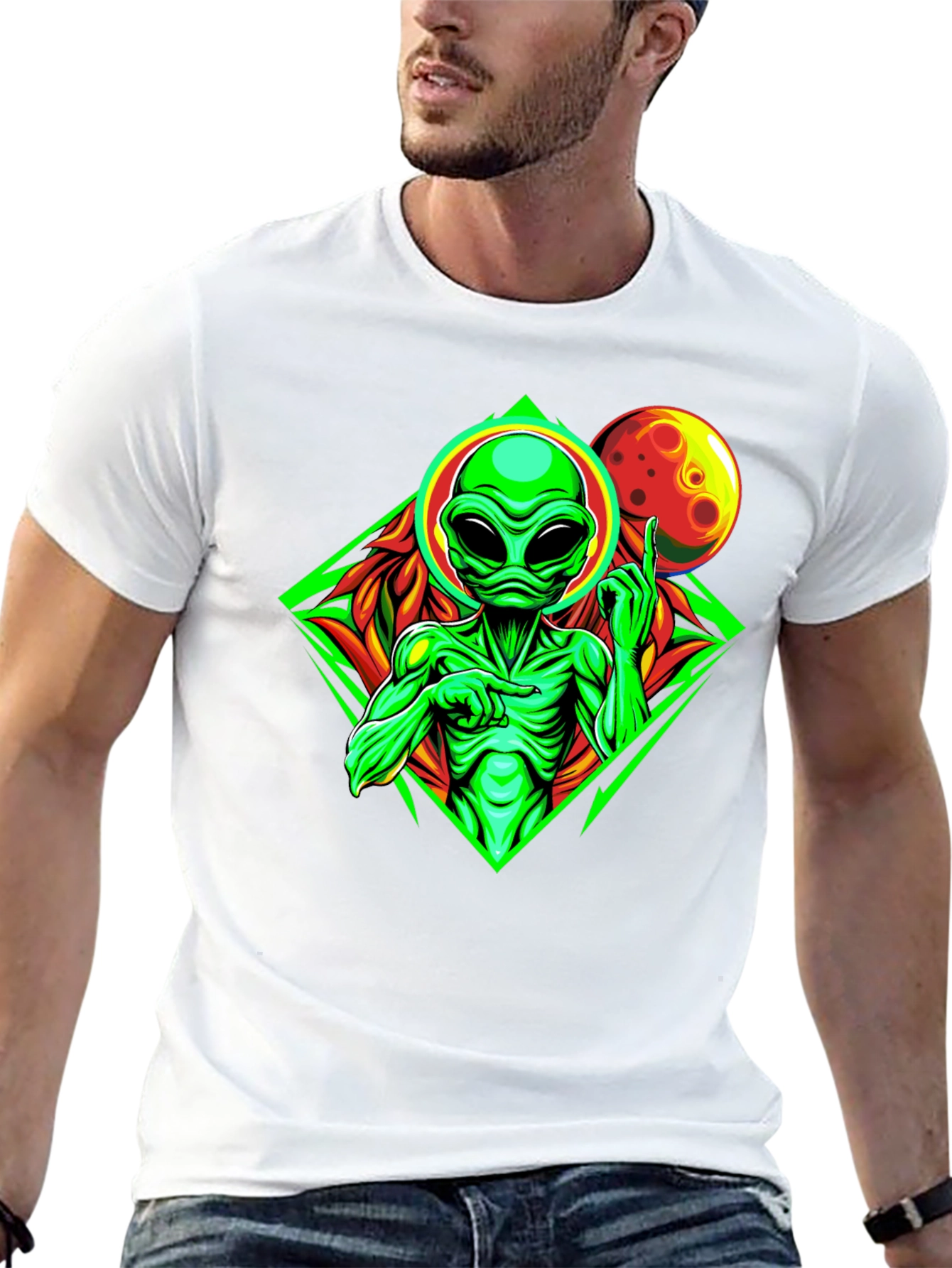 Alien Graphic Print T-Shirt