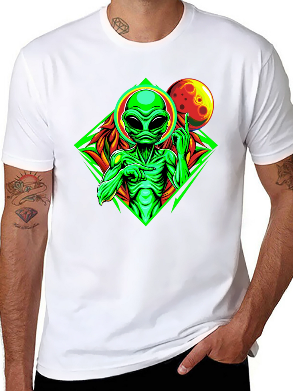 Alien Graphic Print T-Shirt
