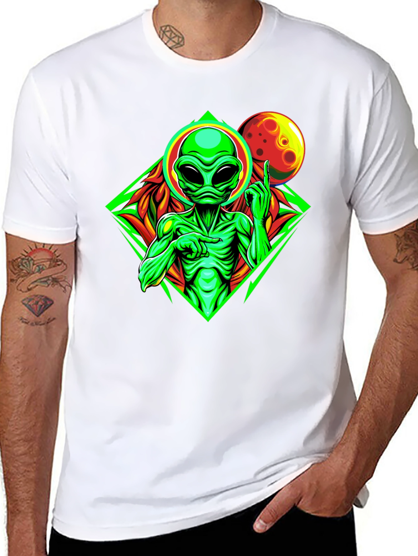 Alien Graphic Print T-Shirt