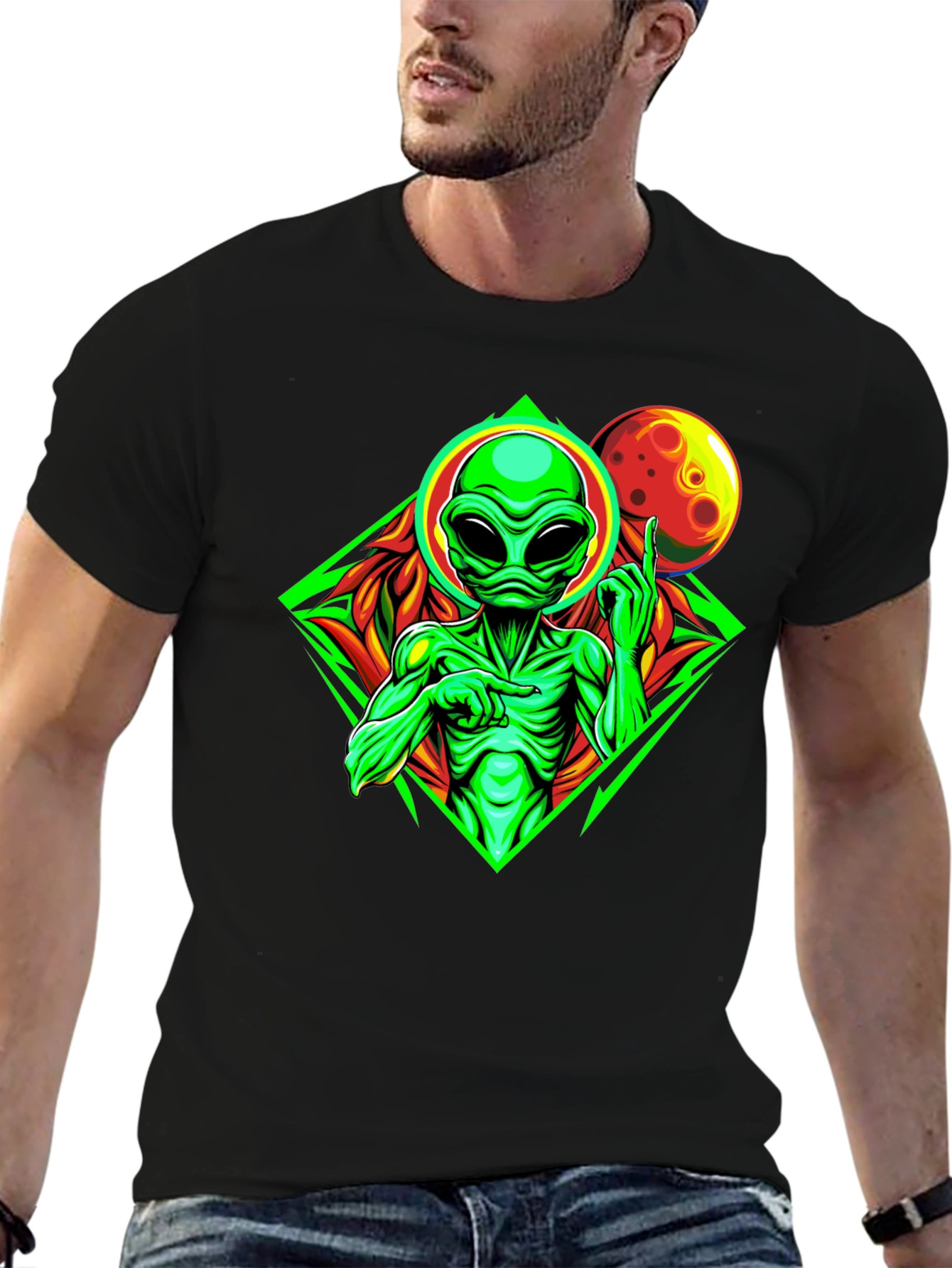 Alien Graphic Print T-Shirt