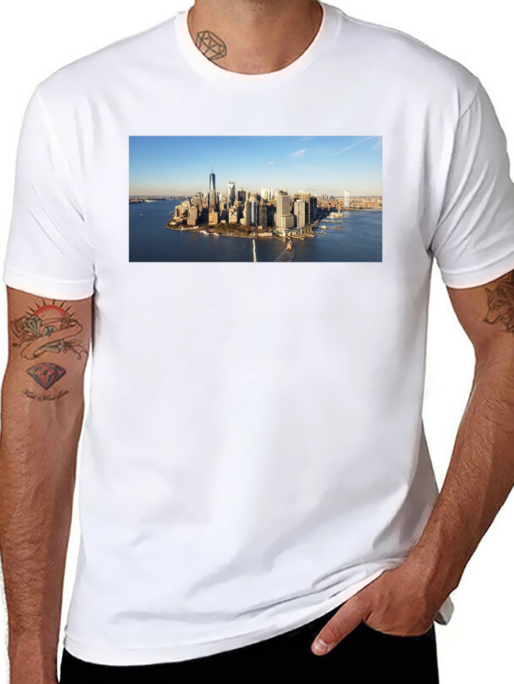 Cityscape Graphic Tee - Black