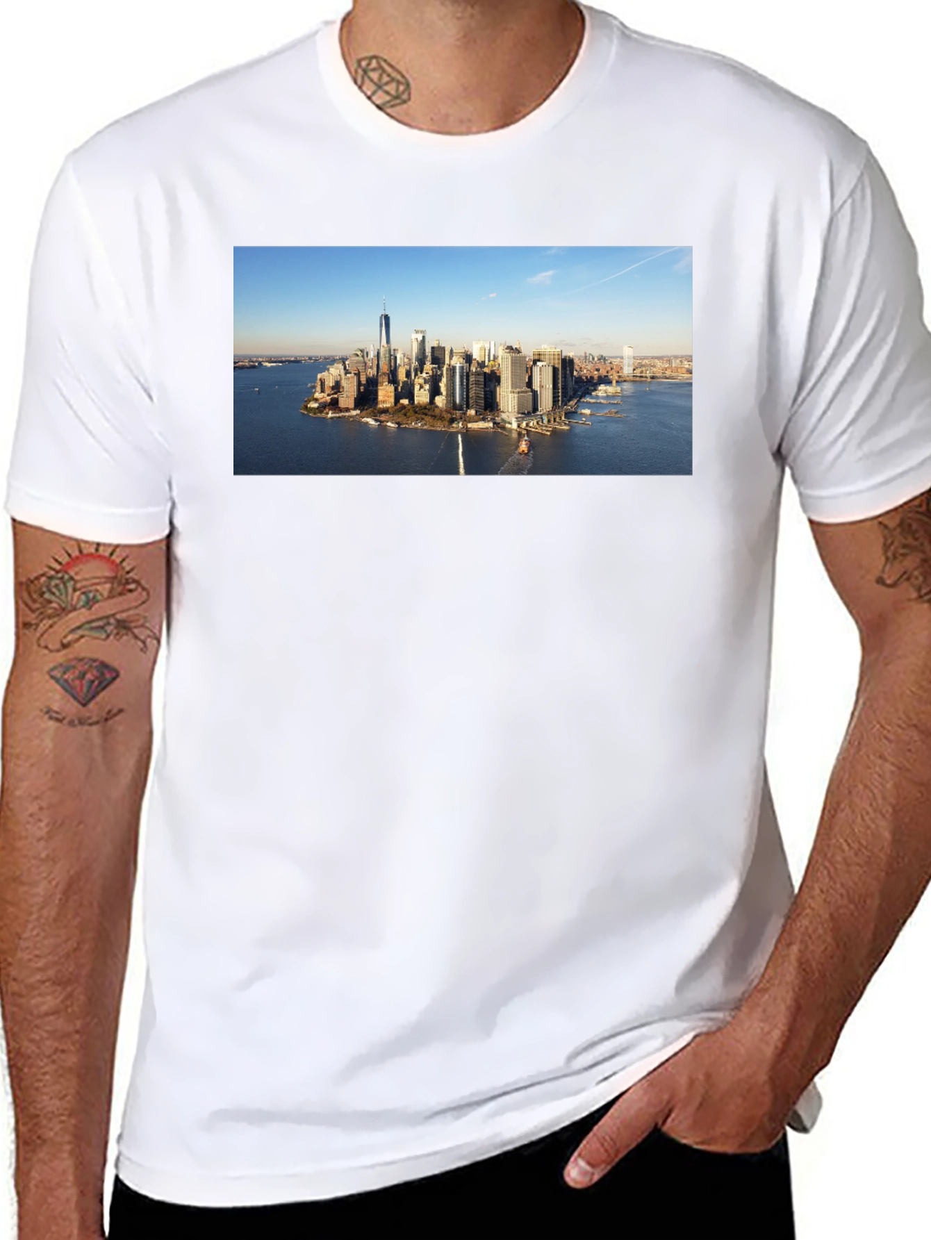Cityscape Graphic Tee - Black