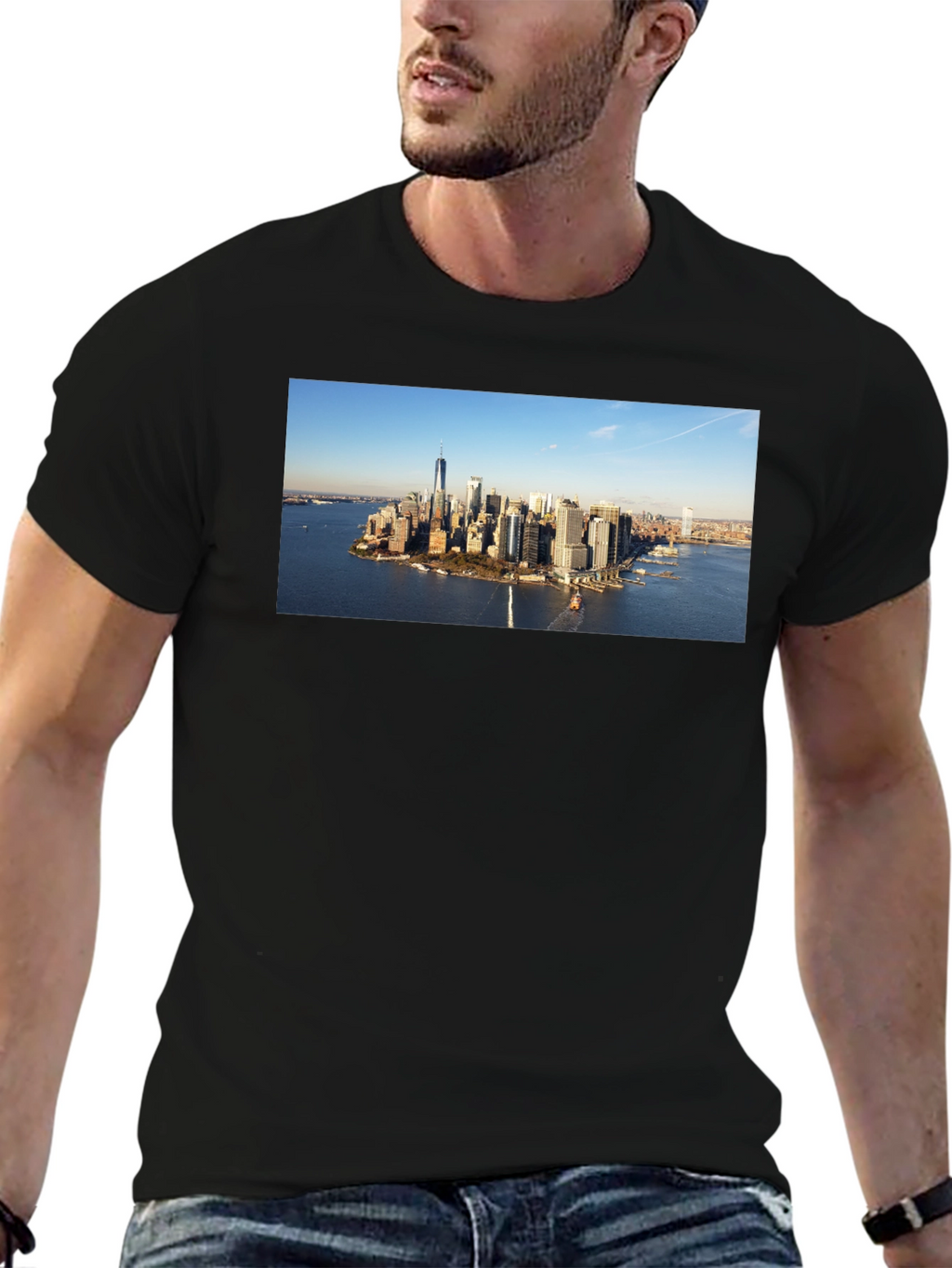 Cityscape Graphic Tee - Black