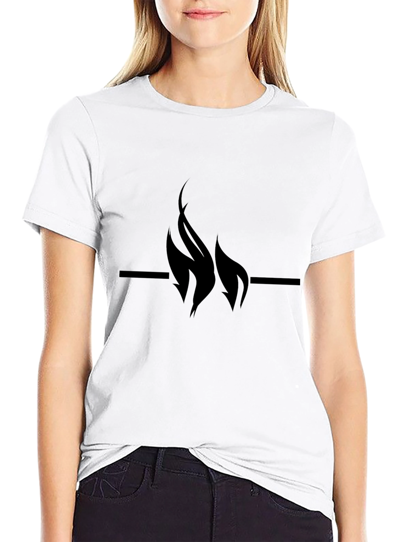 Flame Graphic Black Tee