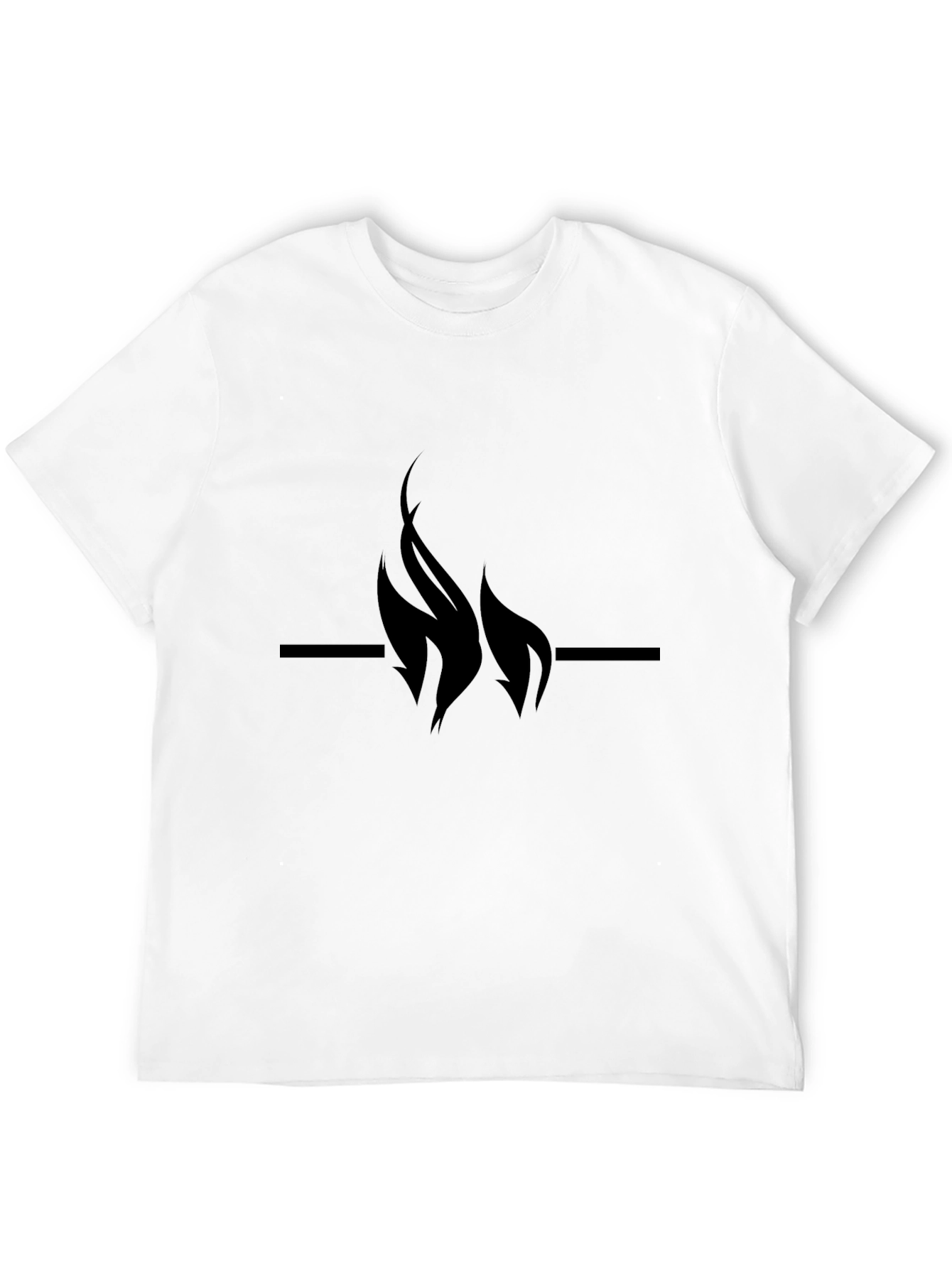 Flame Graphic Black Tee