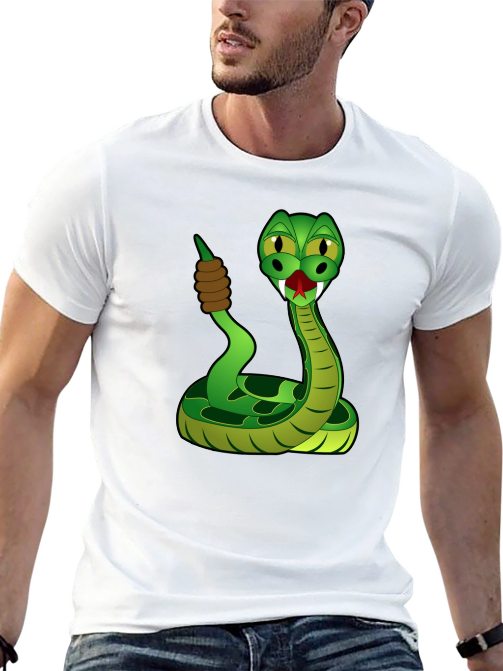 Snake Cartoon Graphic T-Shirt