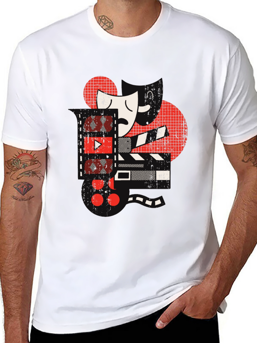 Artistic Film Motif Graphic Tee