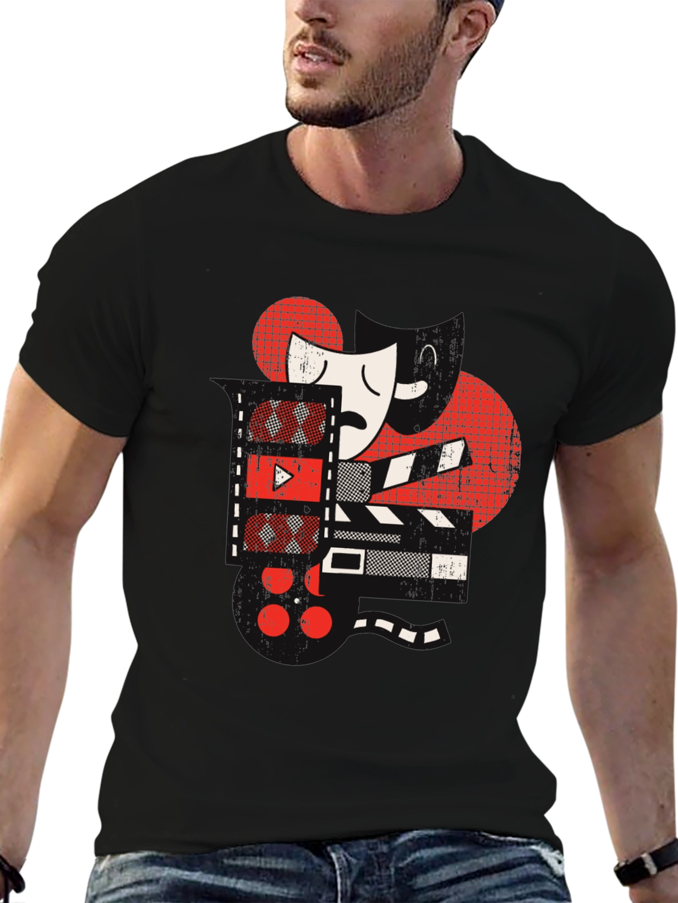 Artistic Film Motif Graphic Tee