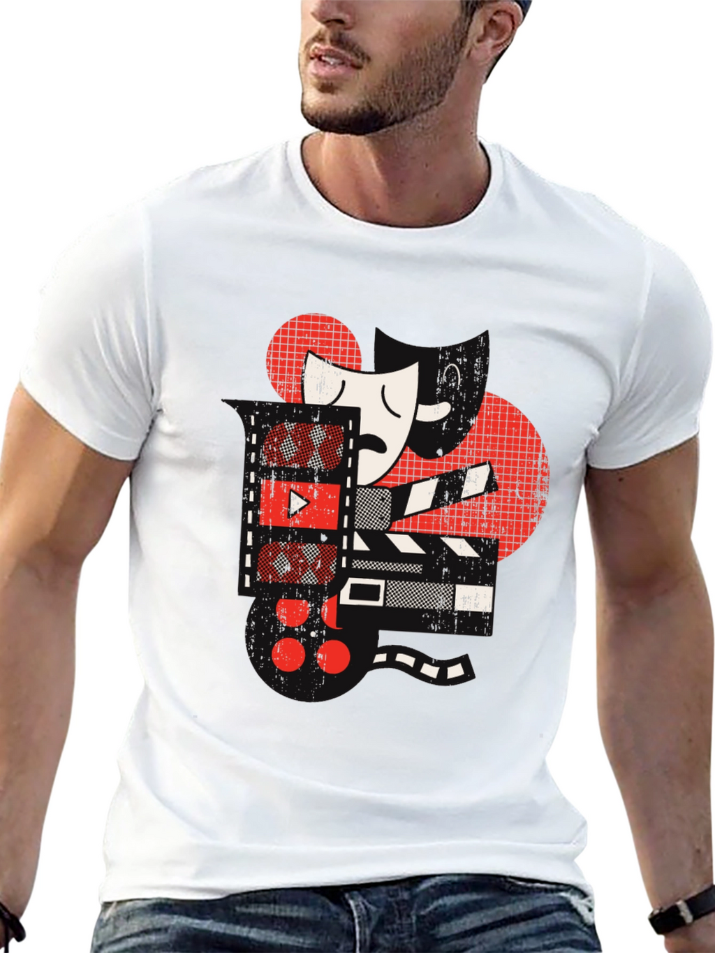 Artistic Film Motif Graphic Tee