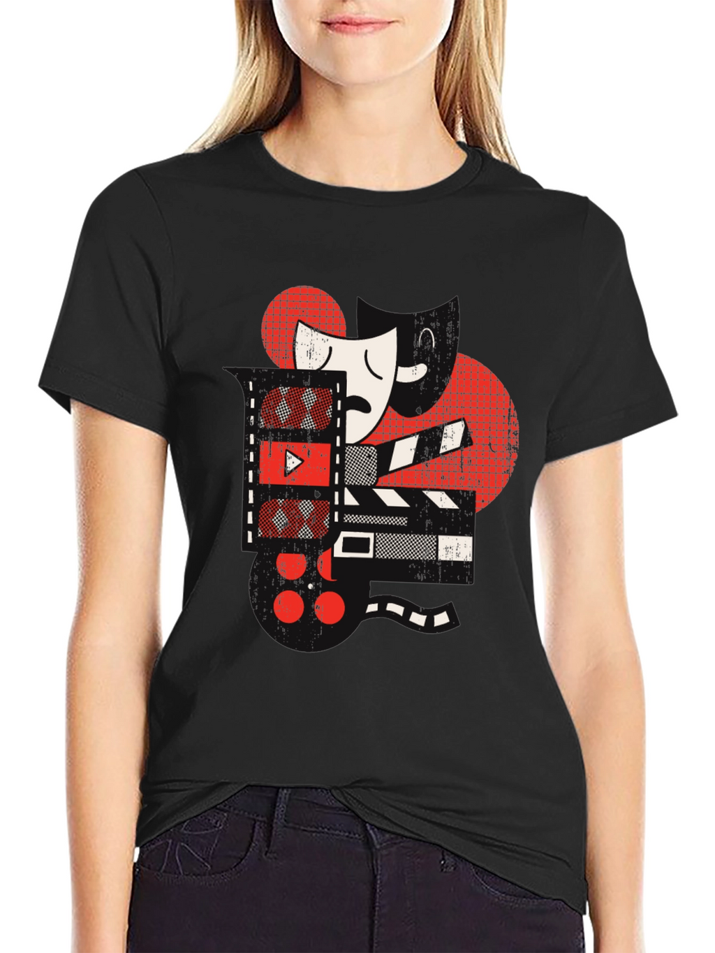 Artistic Film Motif Graphic Tee