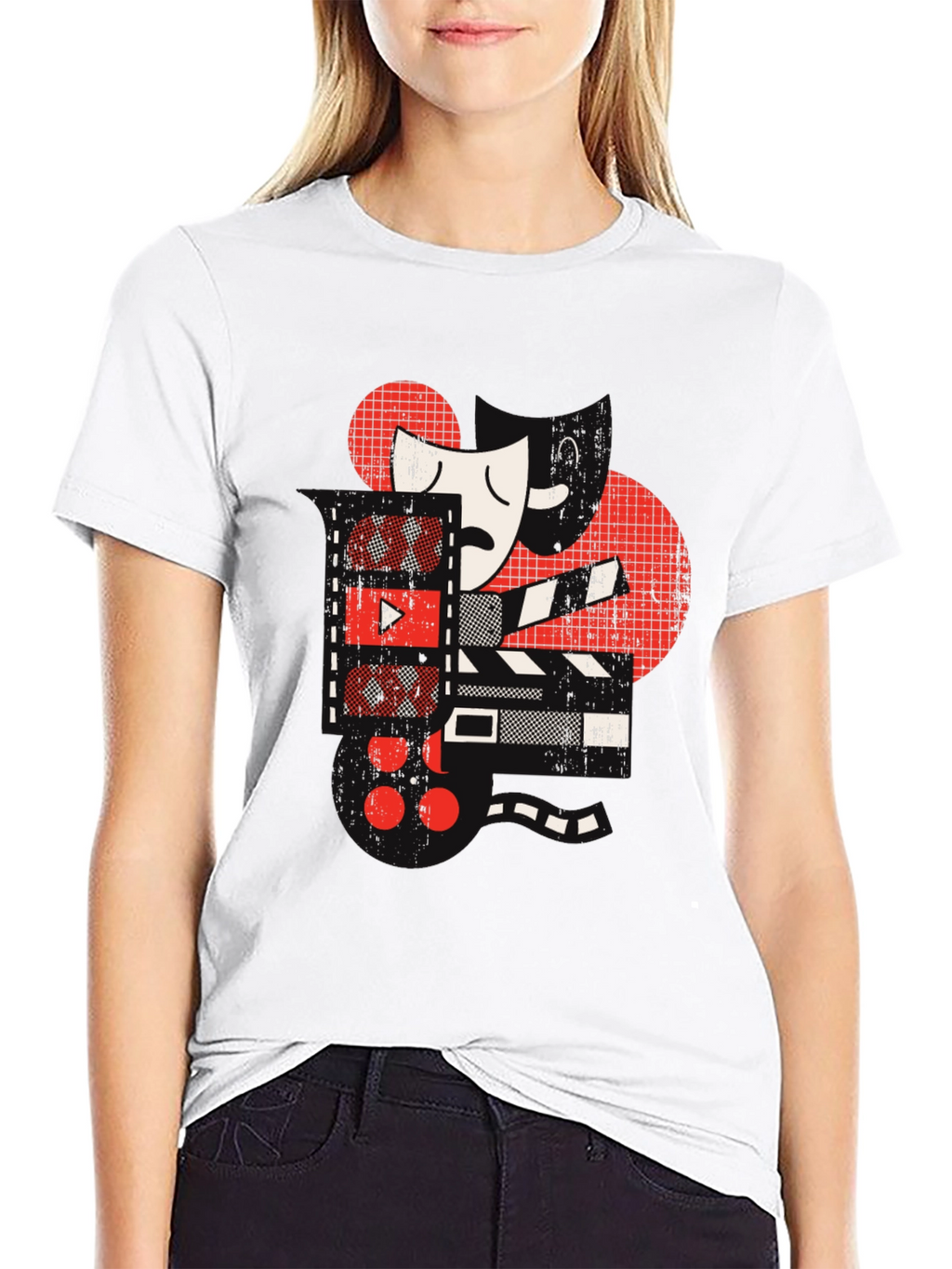 Artistic Film Motif Graphic Tee