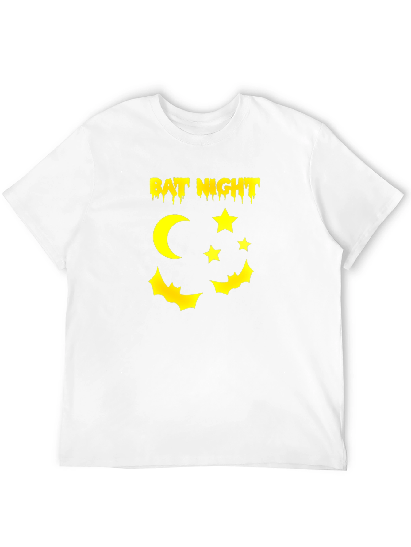 Bat Night Graphic Tee - Halloween Vibes