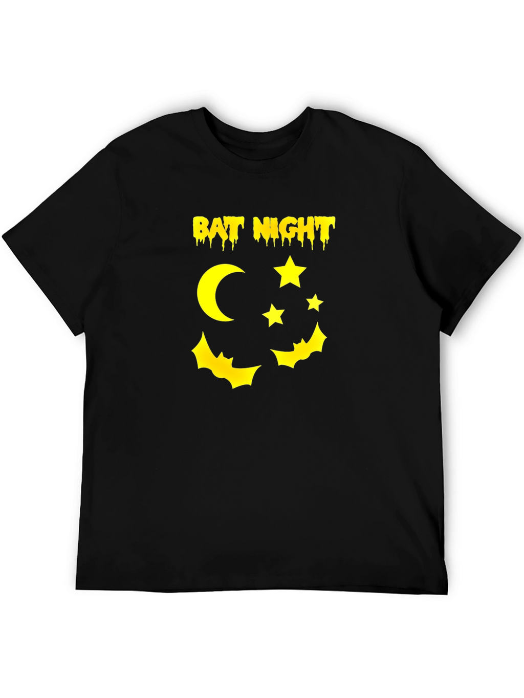 Bat Night Graphic Tee - Halloween Vibes