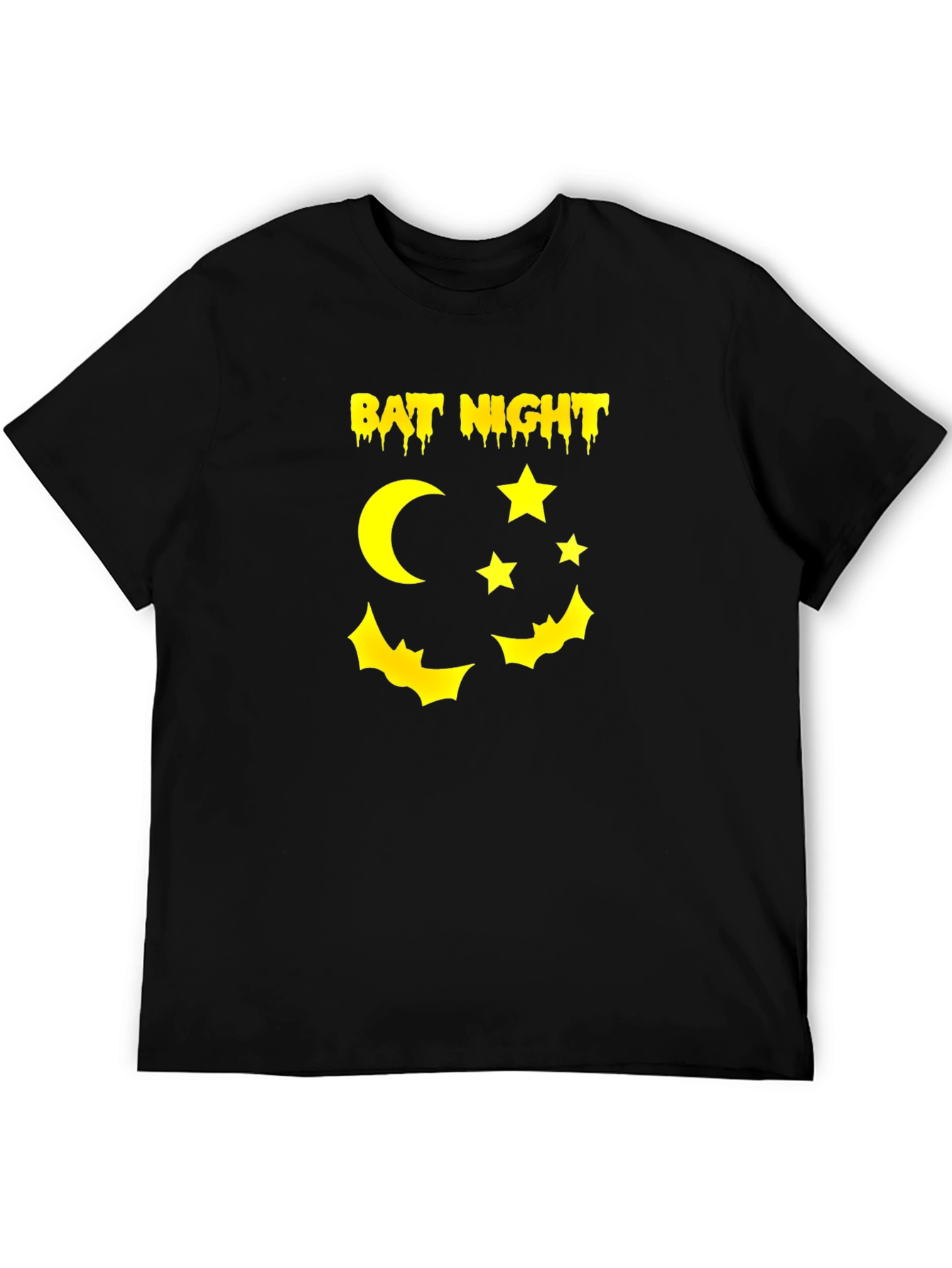 Bat Night Graphic Tee - Halloween Vibes