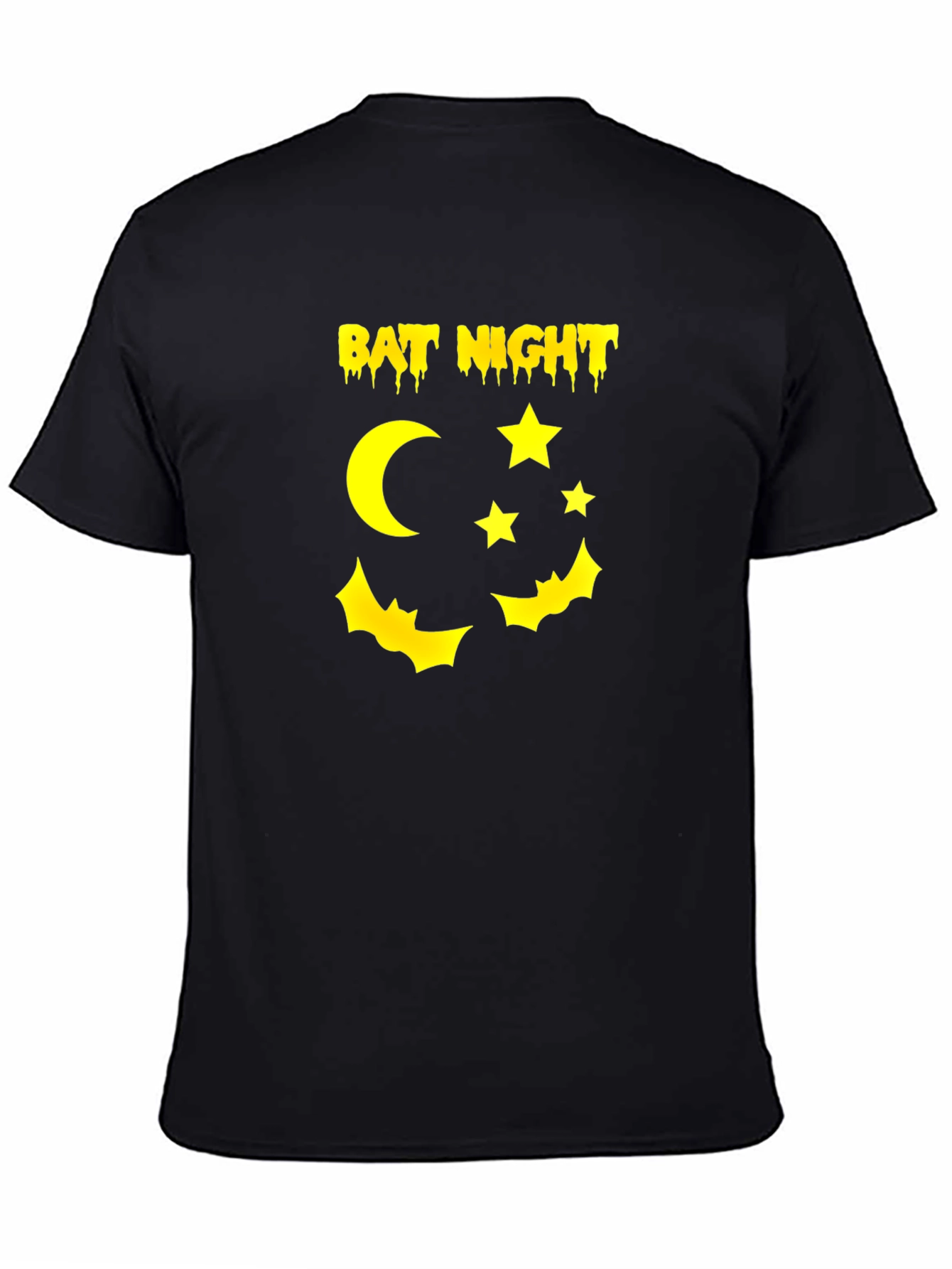 Bat Night Graphic Tee - Halloween Vibes