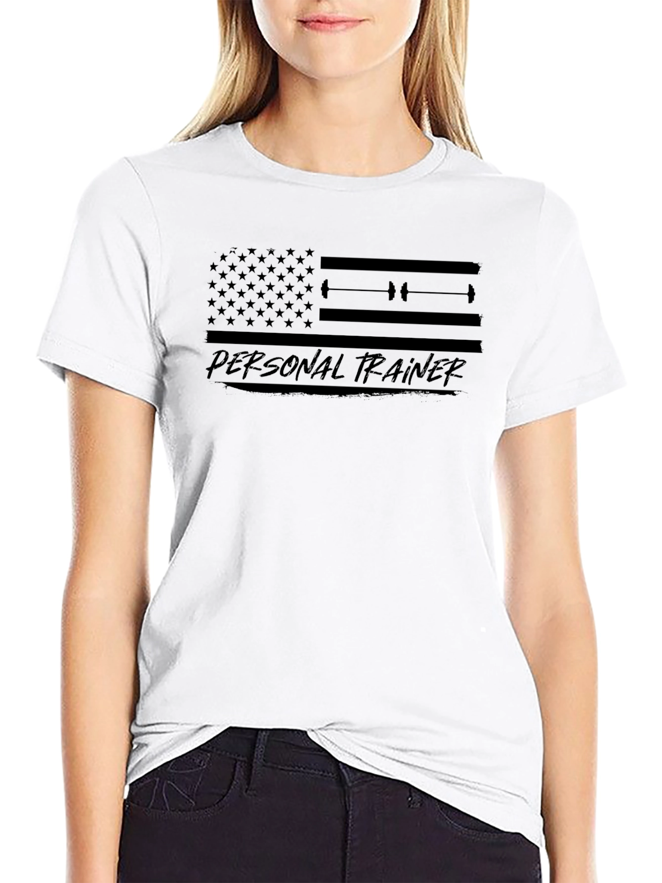 Personal Trainer American Flag Graphic Tee