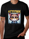 Grumpy Cat Attitude T-Shirt - Funny Graphic Tee