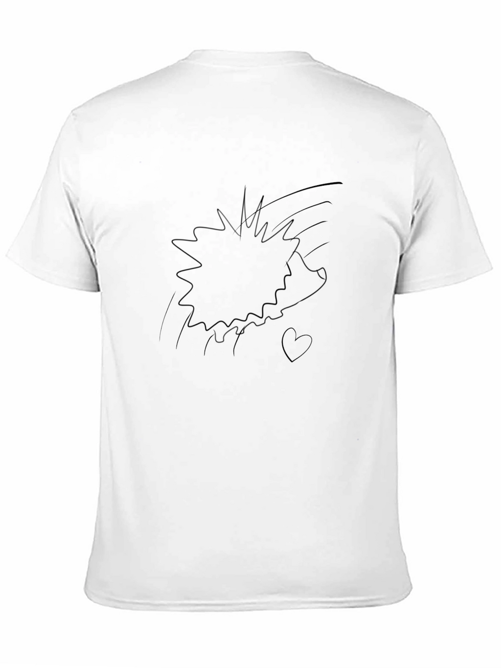 Graphic Print Tee - Black Cotton Casual Wear