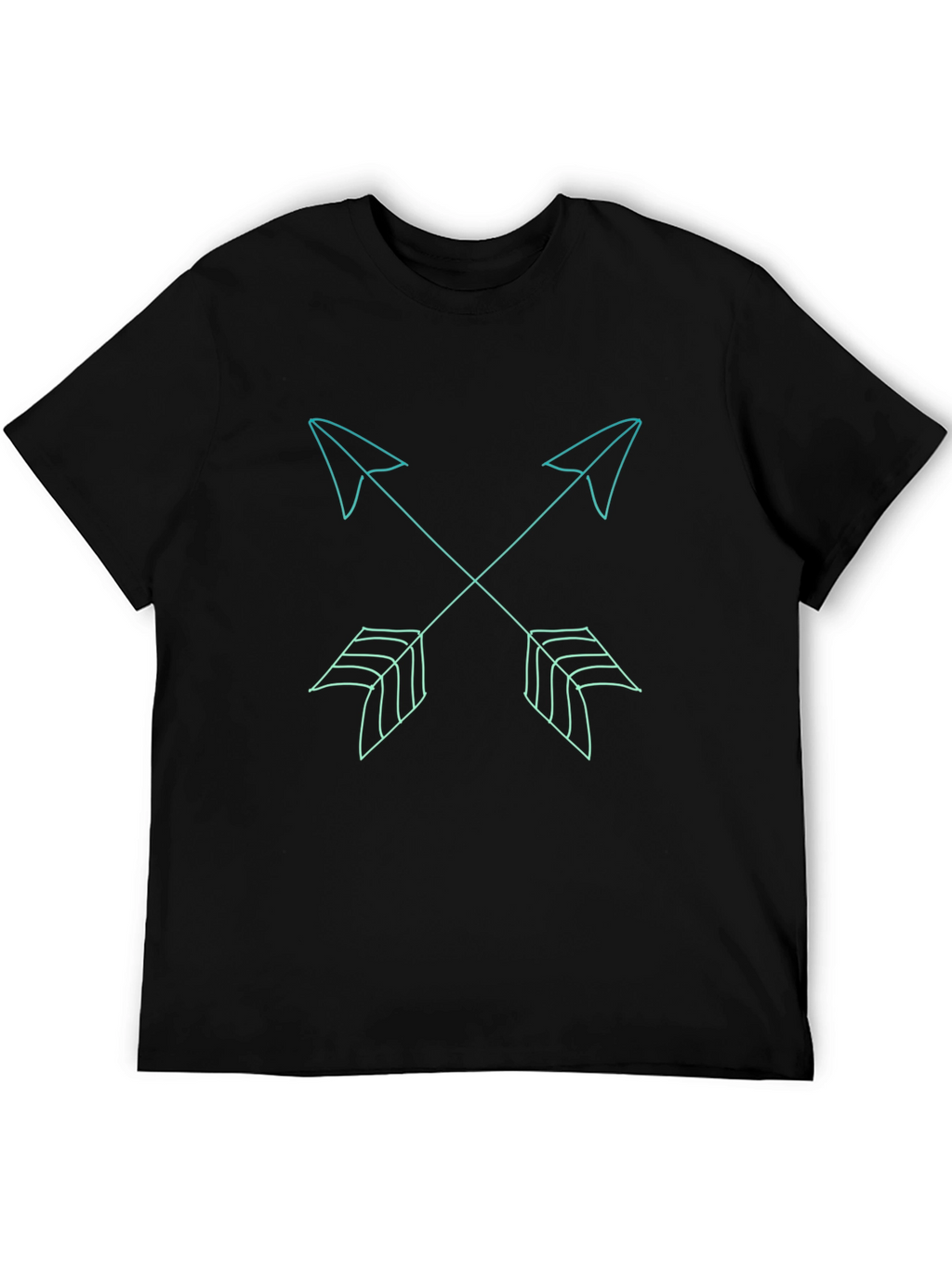Crossed Arrow Graphic Tee - Stylish Black Casual Shirt