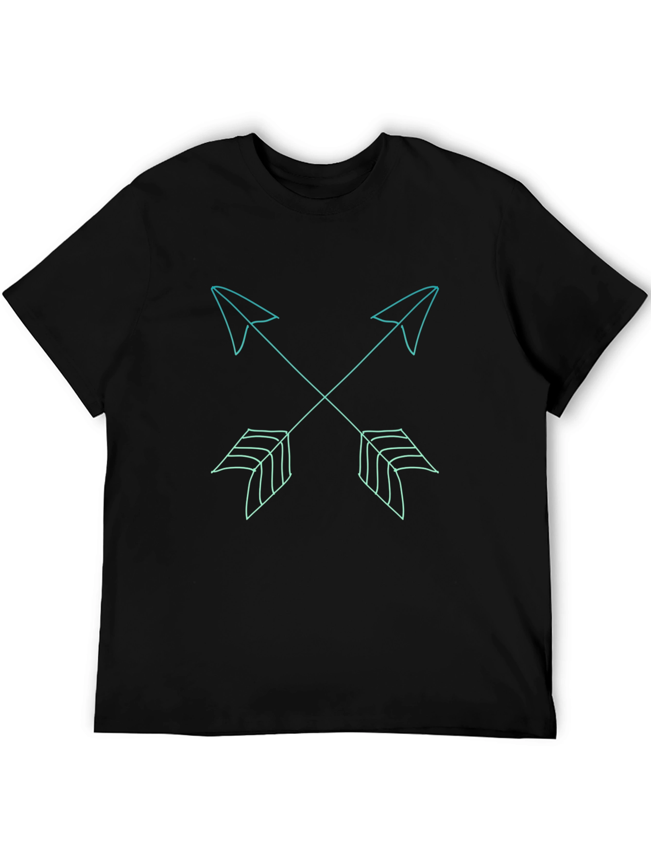 Crossed Arrow Graphic Tee - Stylish Black Casual Shirt
