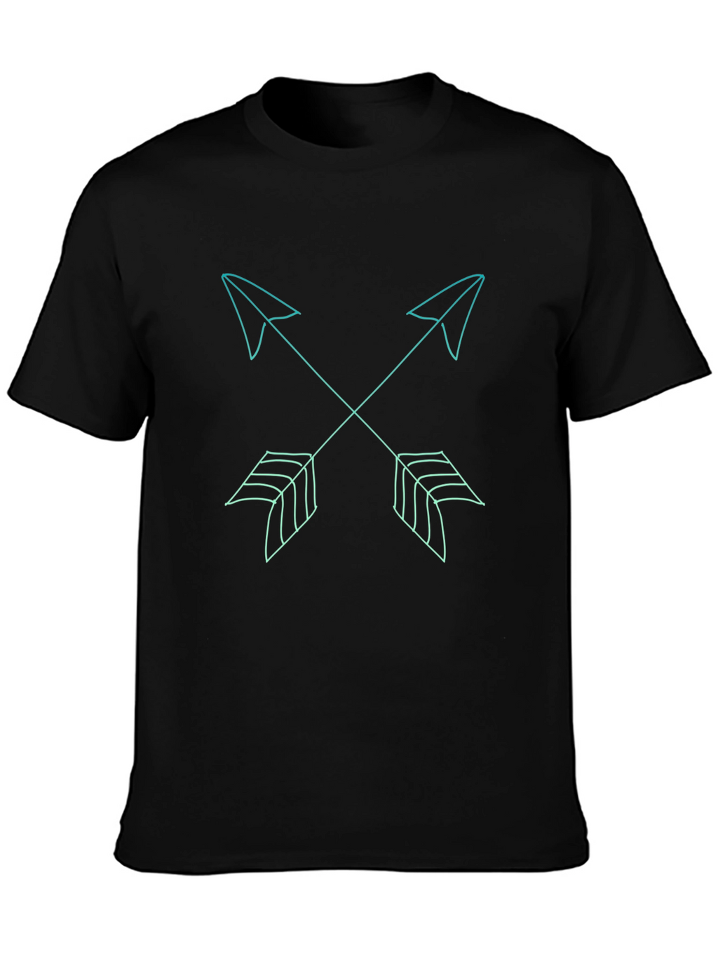 Crossed Arrow Graphic Tee - Stylish Black Casual Shirt
