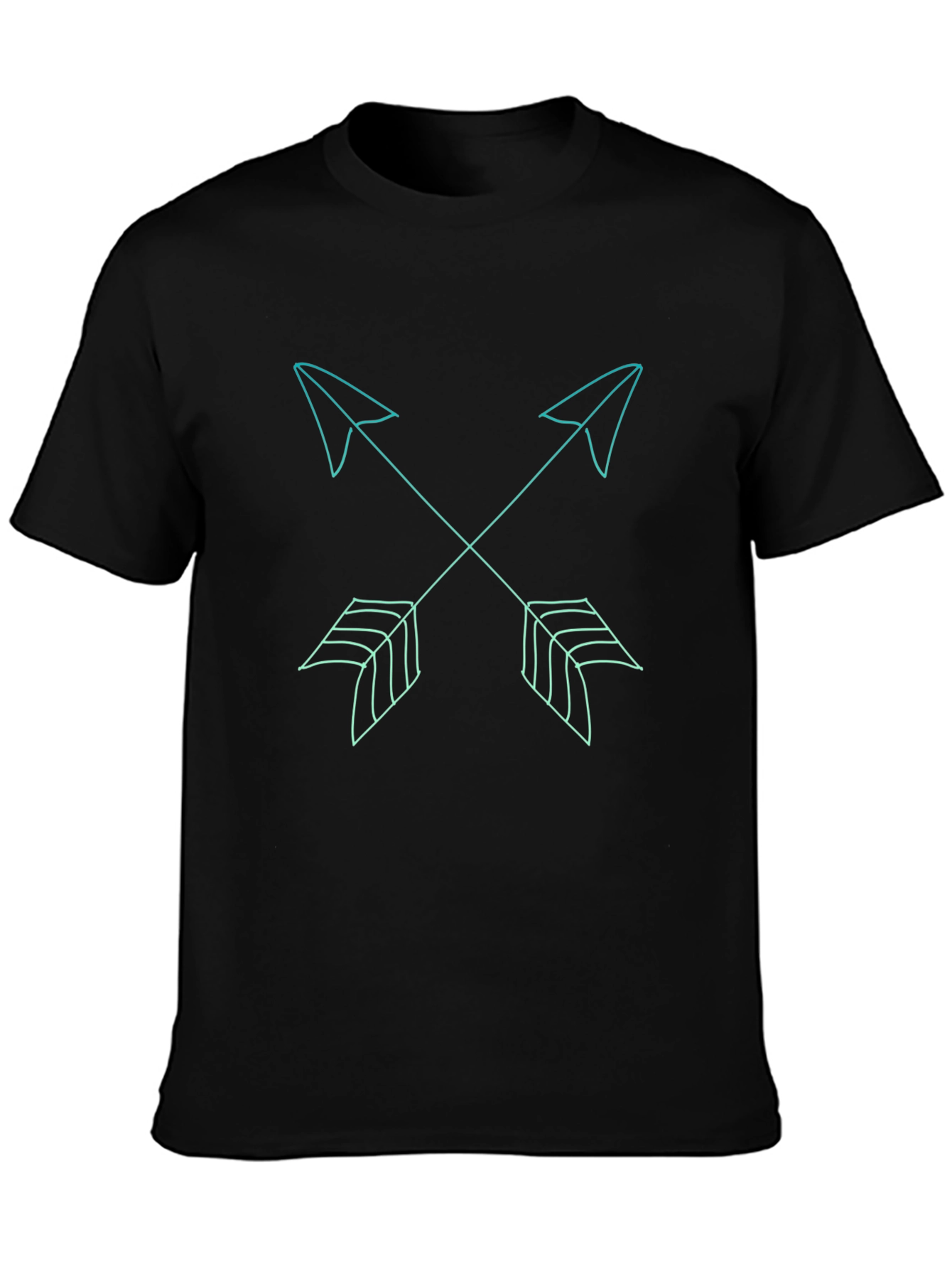 Crossed Arrow Graphic Tee - Stylish Black Casual Shirt