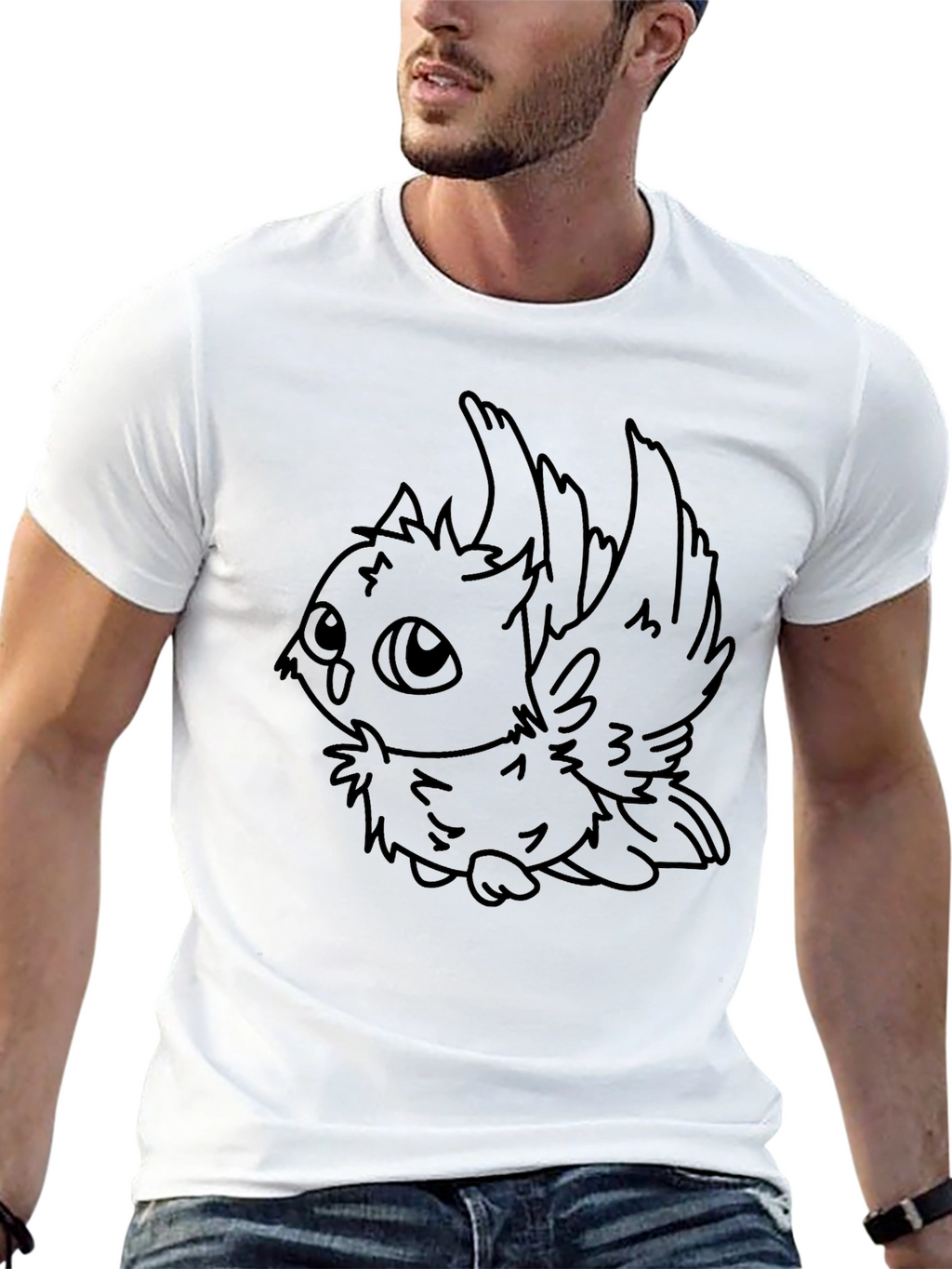 Cute Owl Graphic Tee - Black Unisex T-Shirt