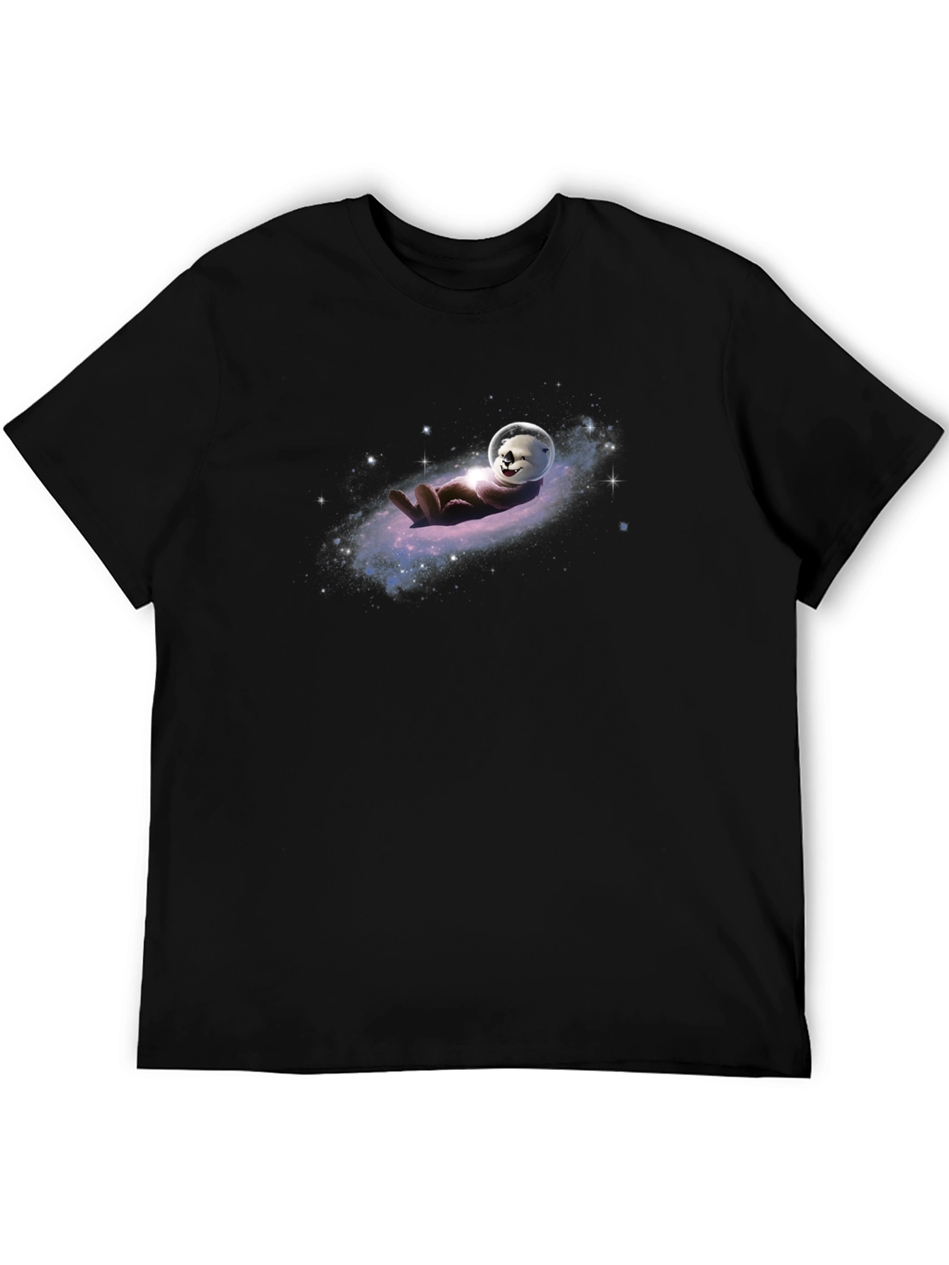 Otter in Space T-Shirt - Galaxy Design