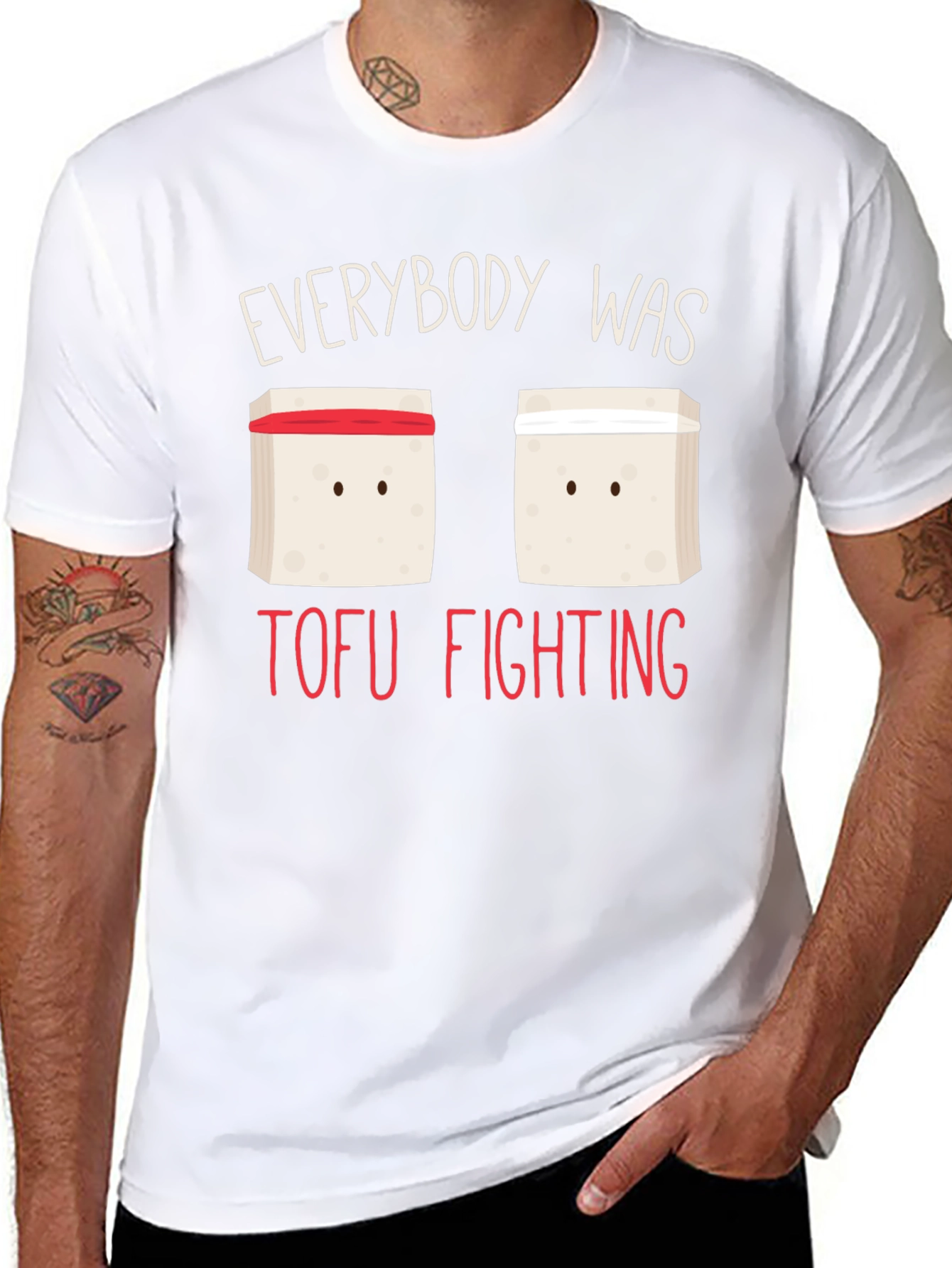 Everybody Was Tofu Fighting Black T-Shirt