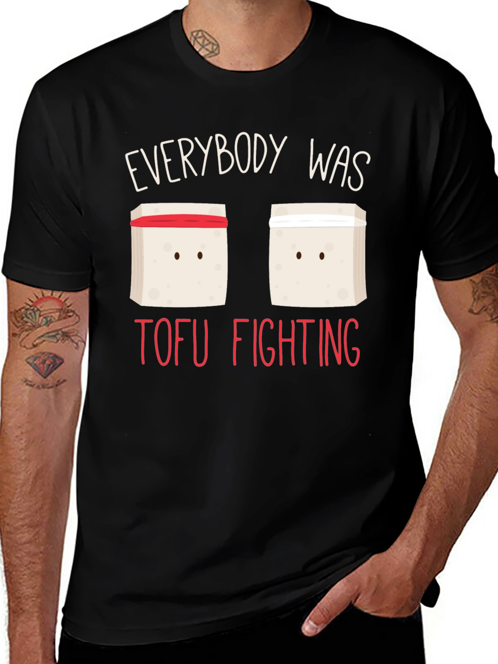 Everybody Was Tofu Fighting Black T-Shirt