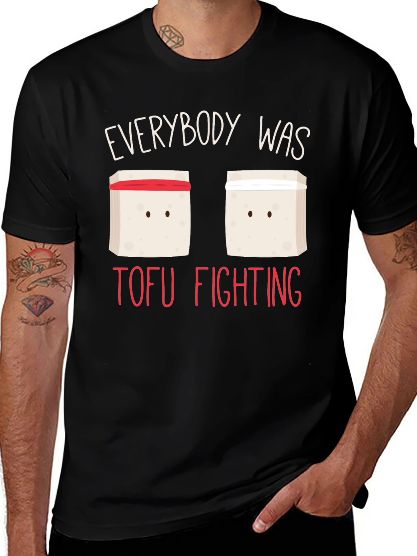 Everybody Was Tofu Fighting Black T-Shirt