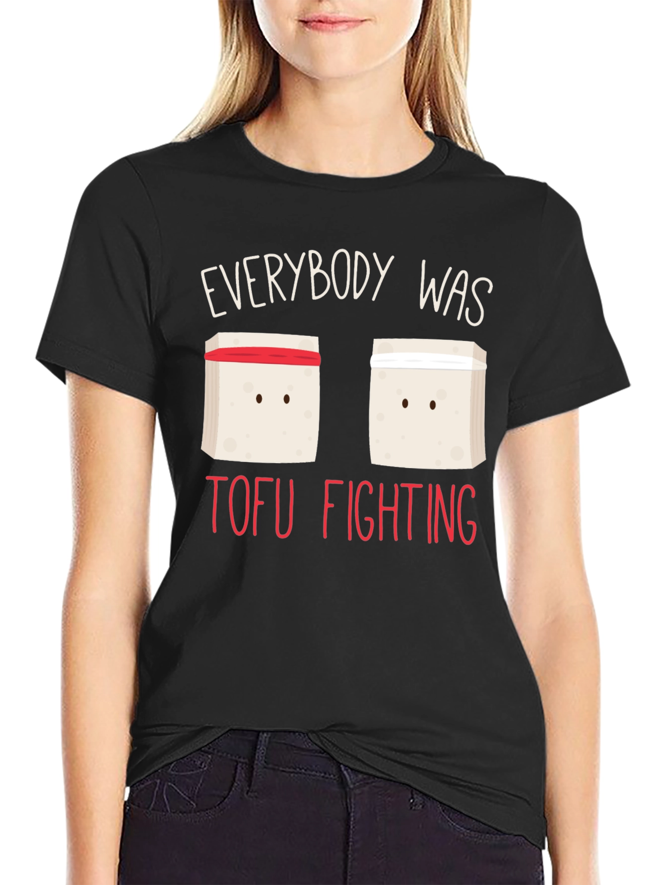 Everybody Was Tofu Fighting Black T-Shirt