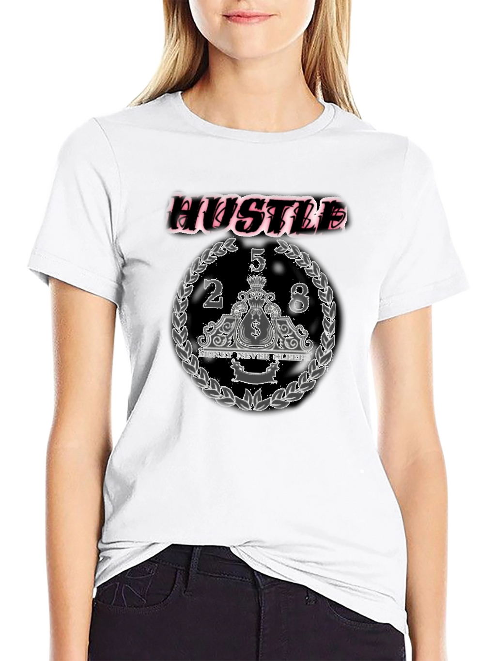 Hustle Graphic Tee - Money Never Sleeps