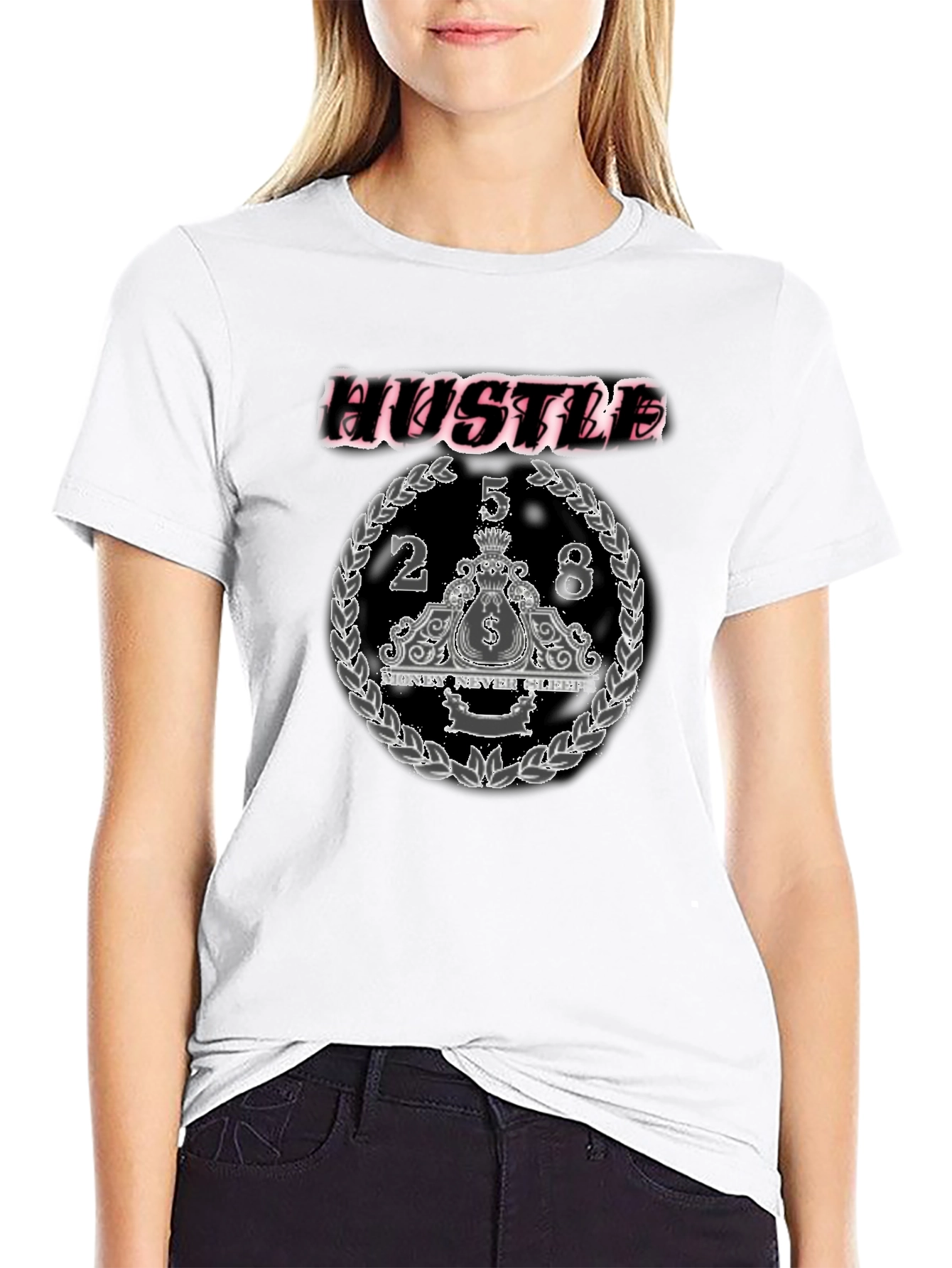 Hustle Graphic Tee - Money Never Sleeps