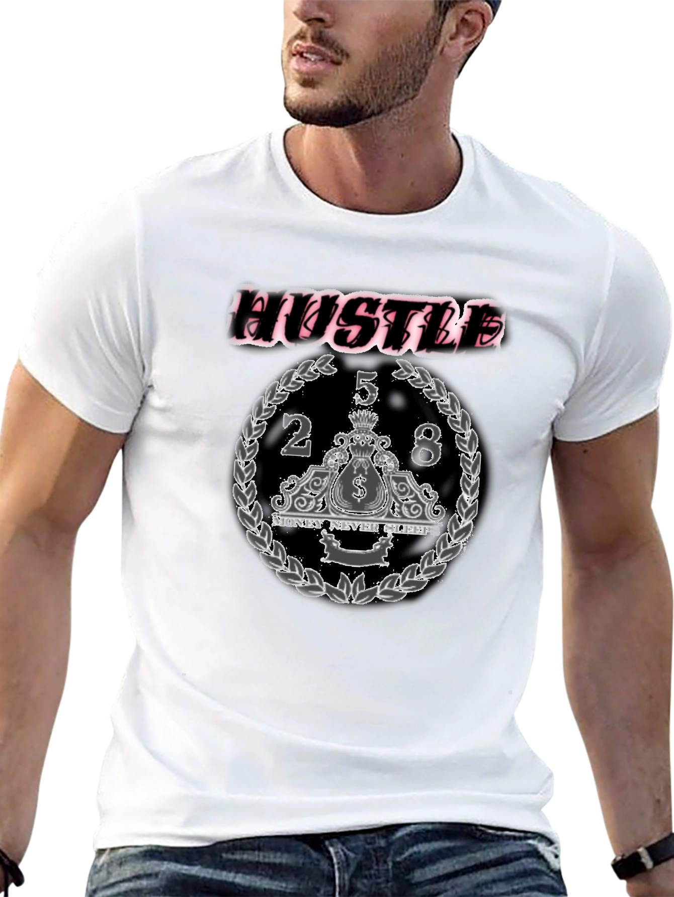 Hustle Graphic Tee - Money Never Sleeps