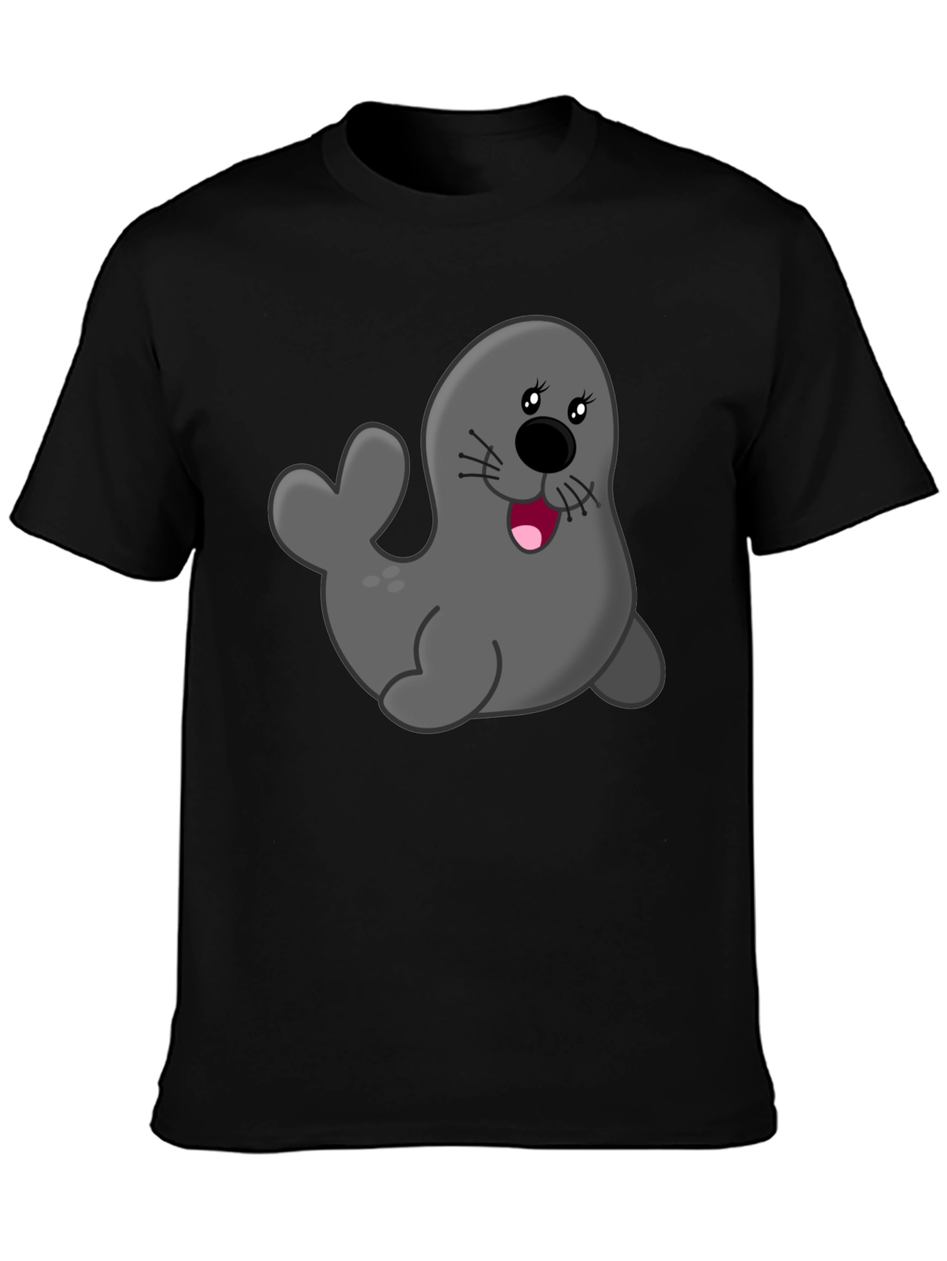Seal Graphic Black T-Shirt