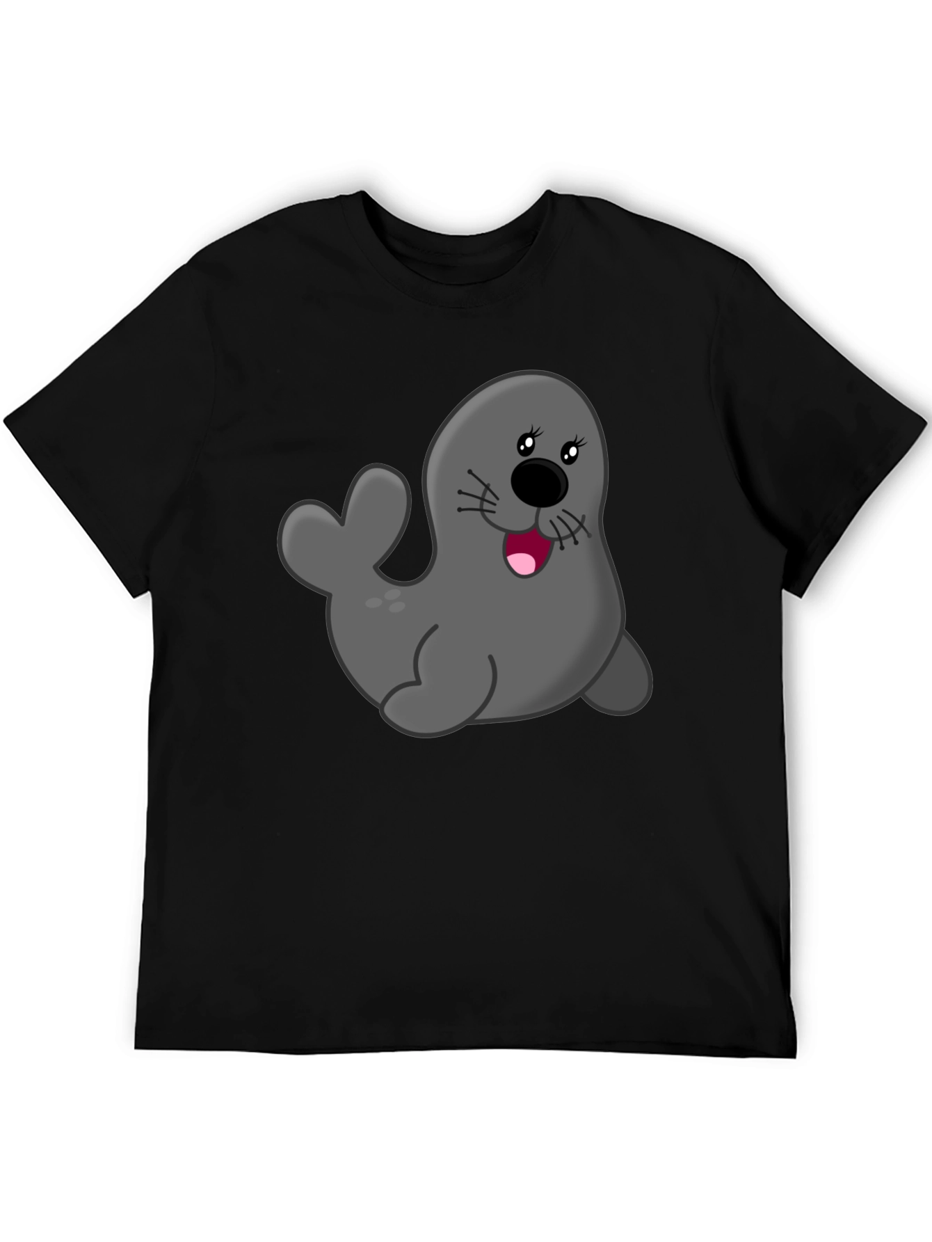 Seal Graphic Black T-Shirt
