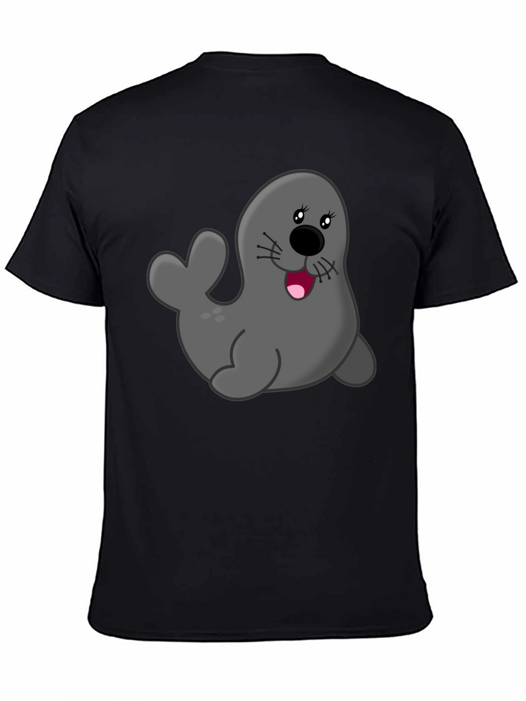 Seal Graphic Black T-Shirt