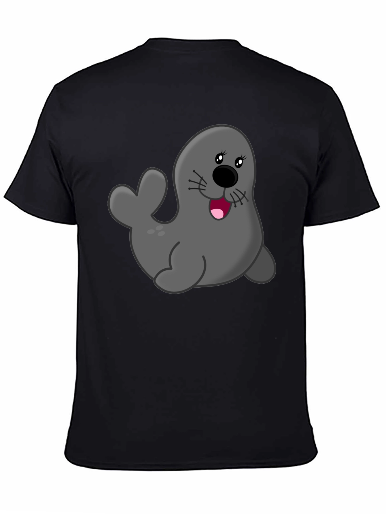 Seal Graphic Black T-Shirt
