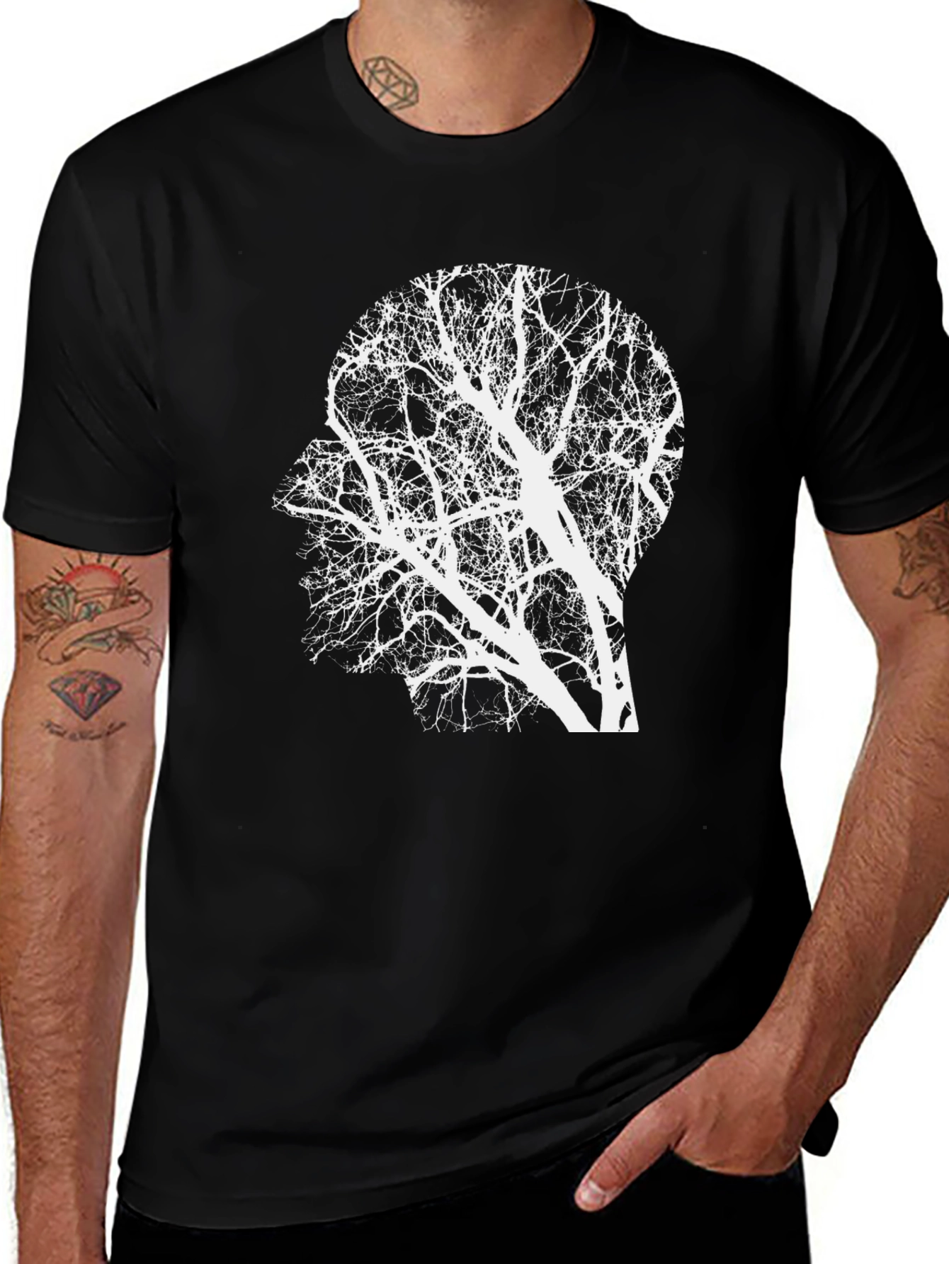 Mind Tree Graphic Tee - Unique Brain Tree Design